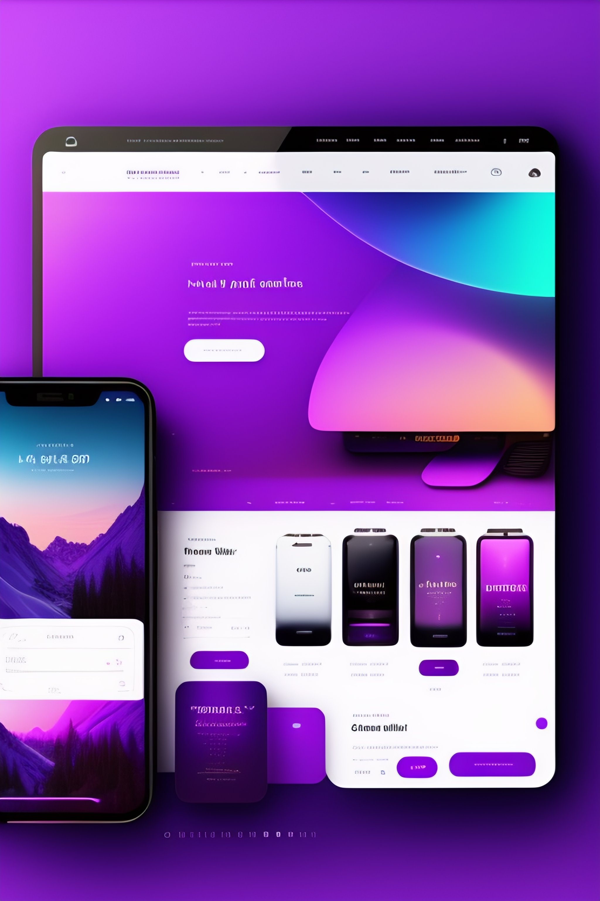 Lexica - Ecommerce, ui, ux, products, white, gradient, purple