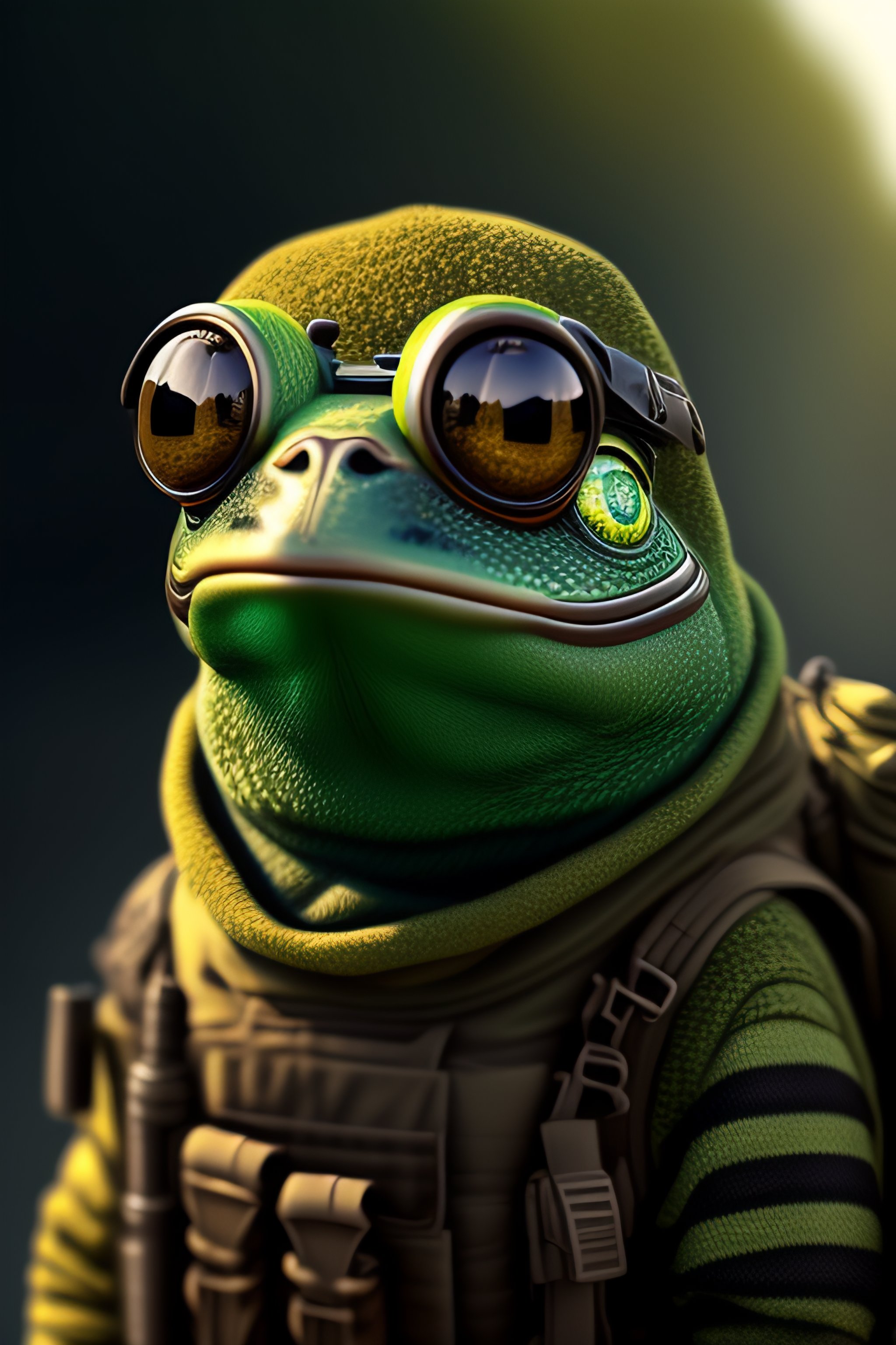 Lexica - Pepe the frog, like a soldier in world war 1, close-up ...