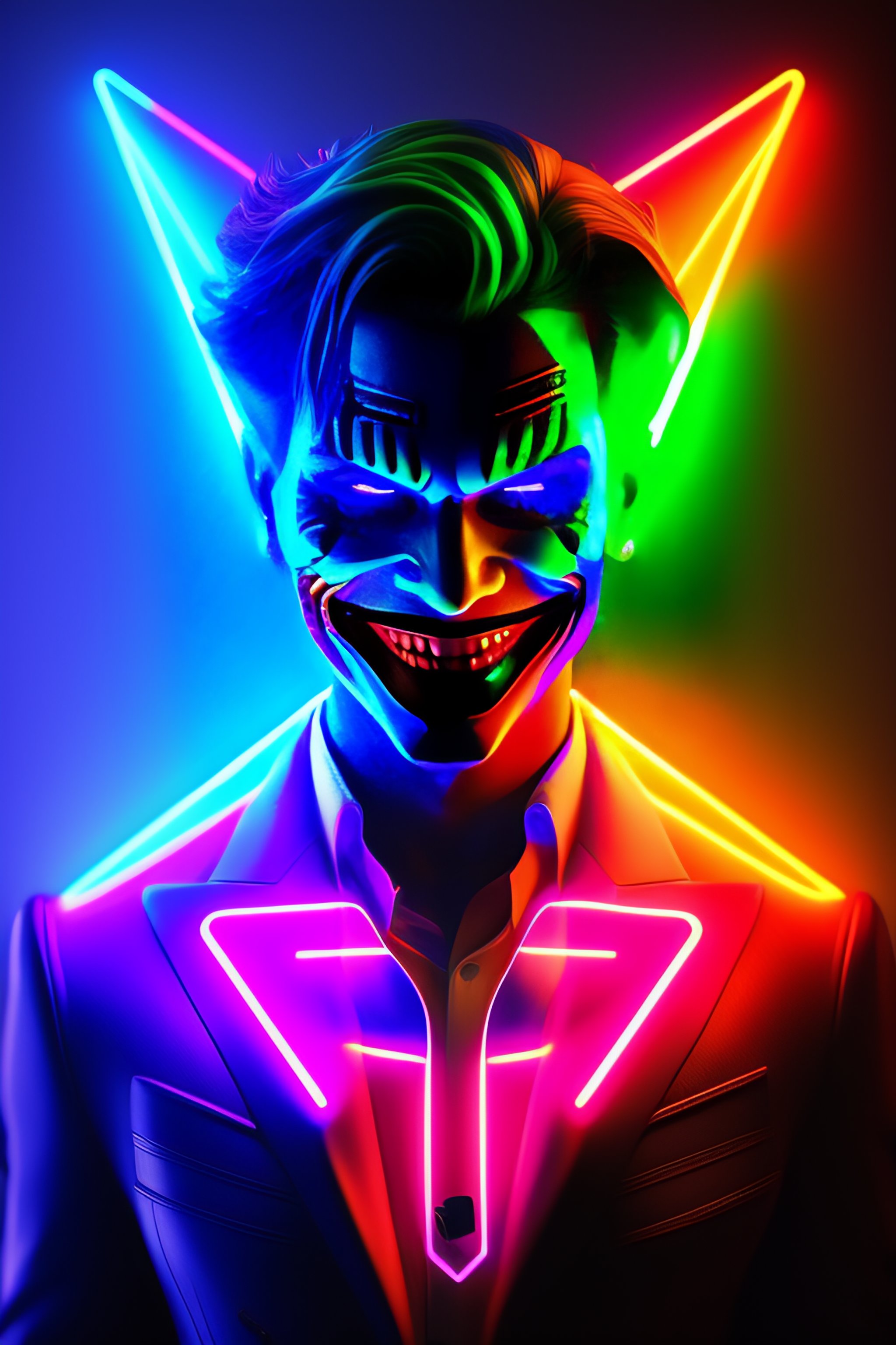 Lexica - Joker colorful 3d hyperrealistic::5 carbon fiber::5 cyberpunk ...