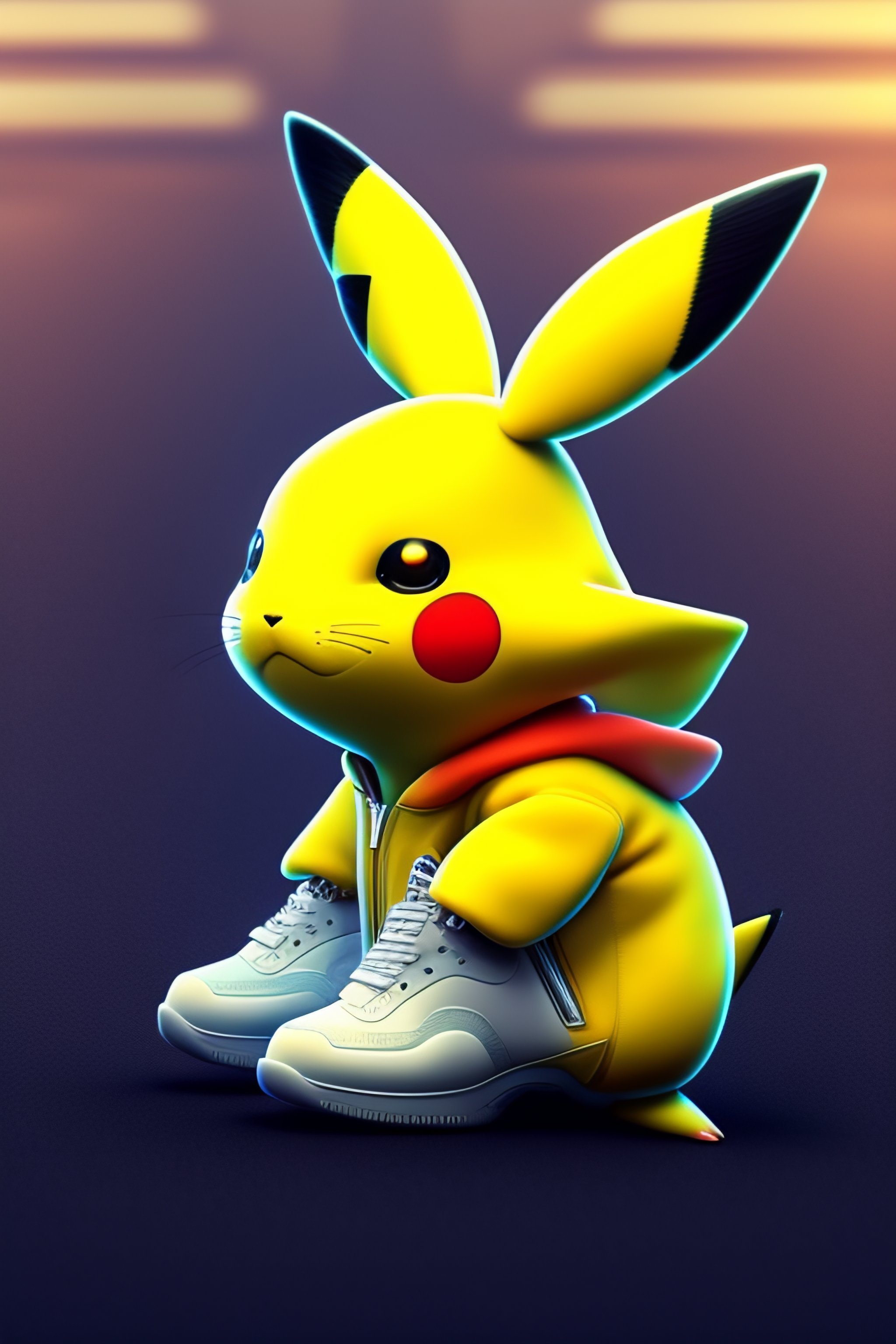 Lexica - Pikachu dressed in futuristic sportswear clothes , big ...