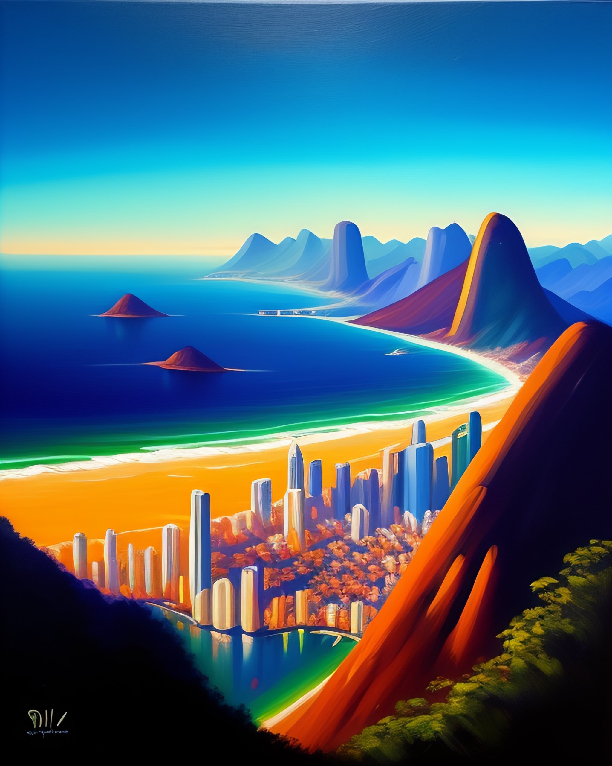Lexica - Rio de janeiro, oil art