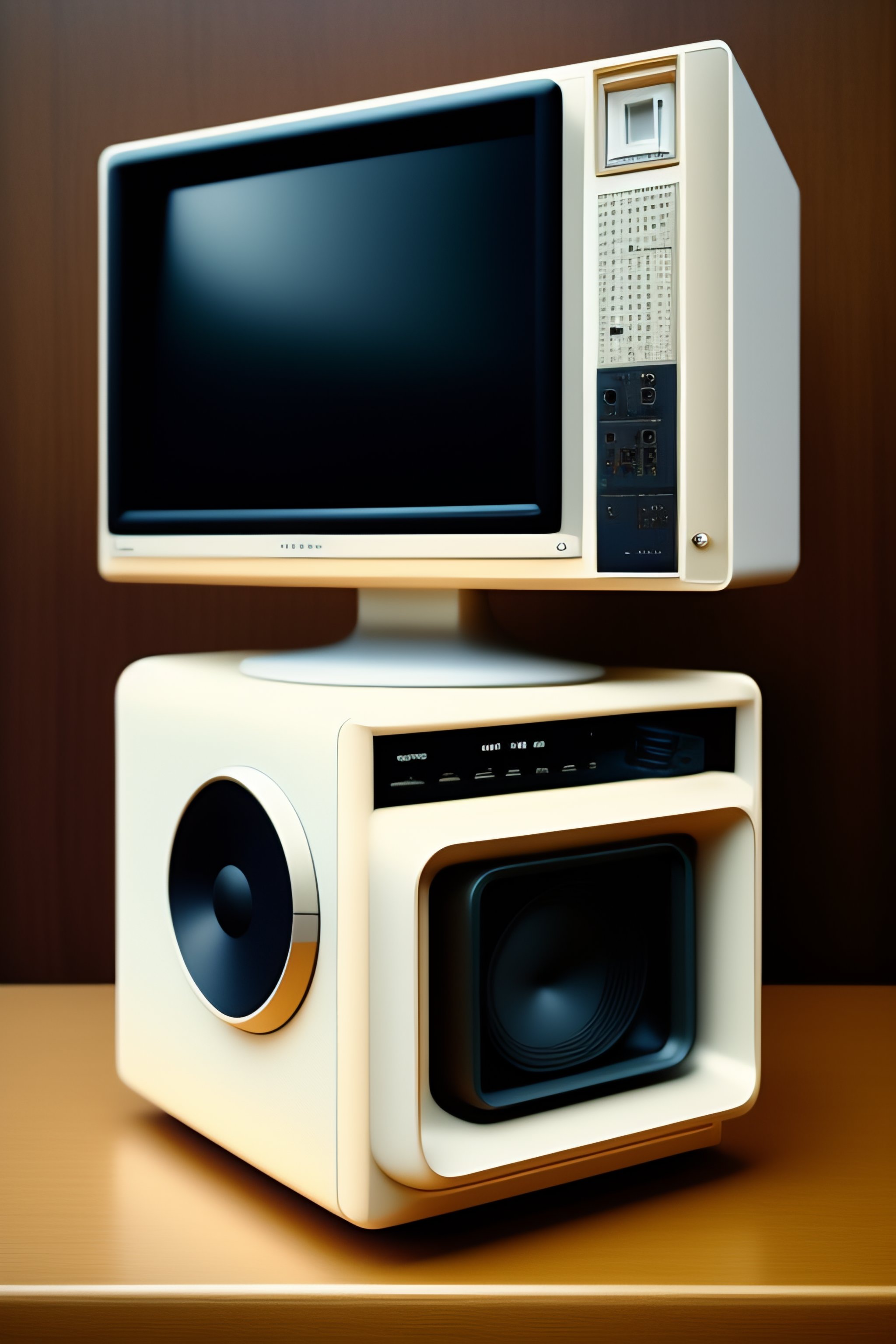 Lexica - A PC Monitor designed by Dieter Rams. Product ad retro.