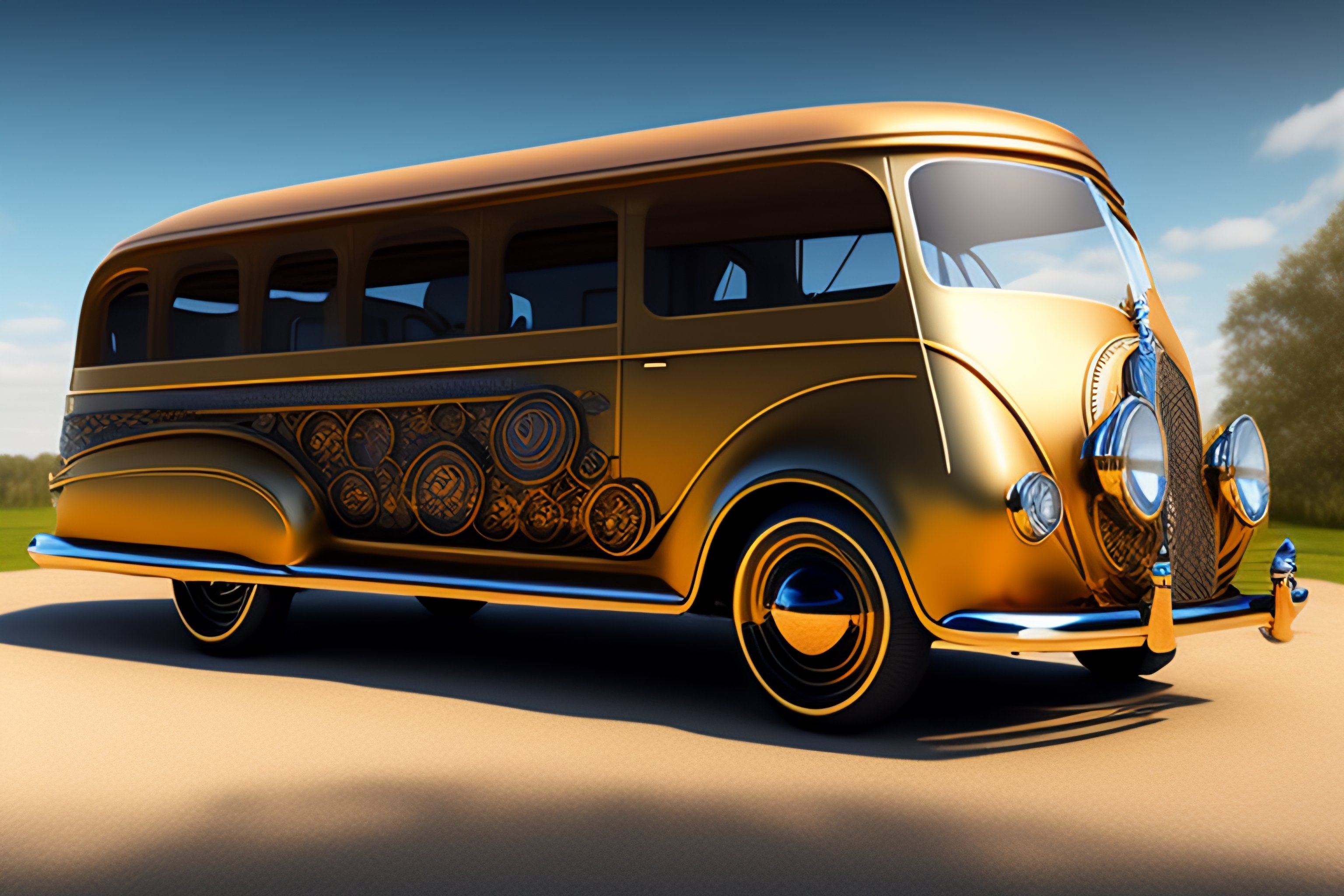 Lexica STEAMPUNK VANS, a CLASSIC CARS, inspired by Robert J. Brawley, autodestructive art