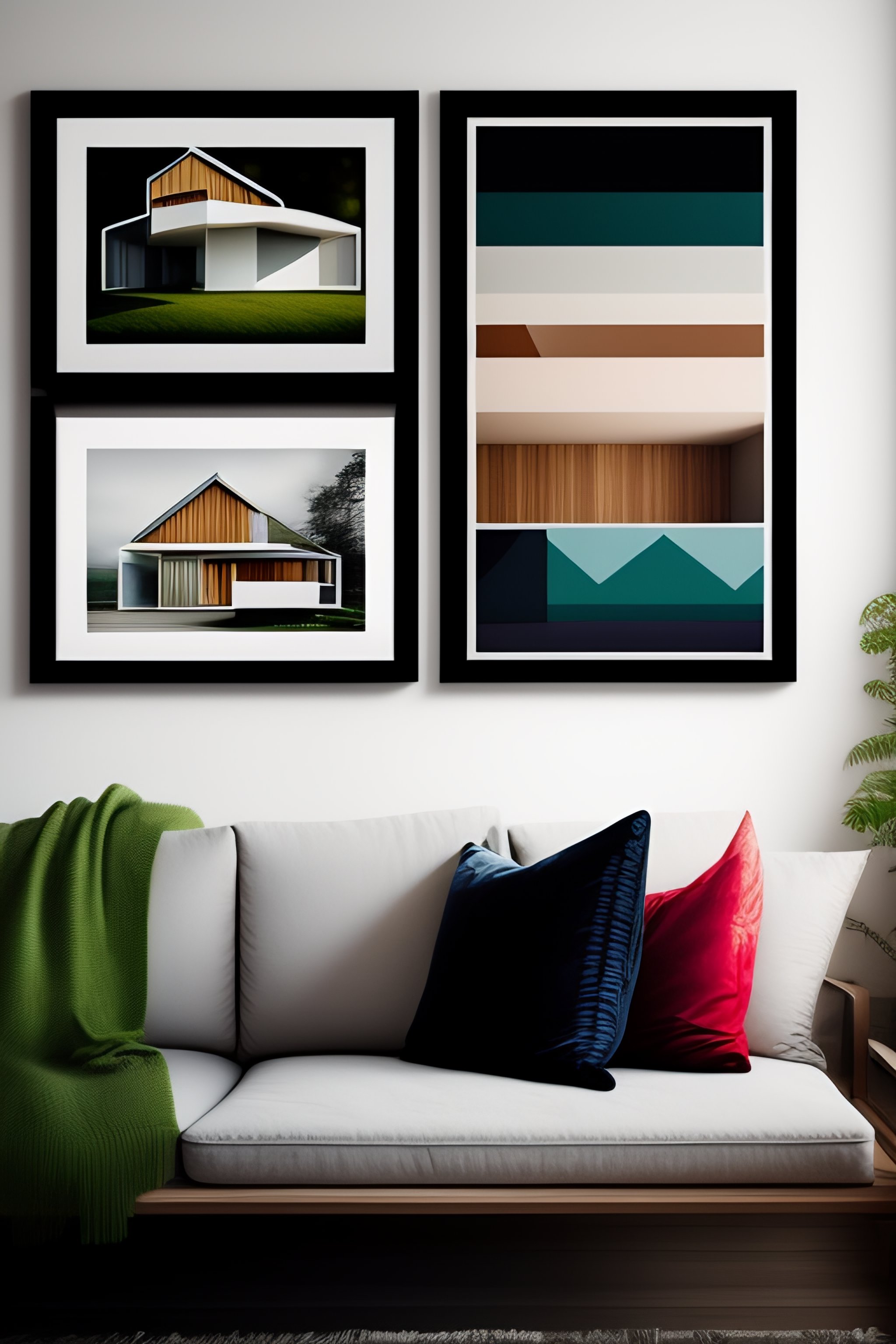 Lexica - Portrait of a contemporary interior of a house using framed ...