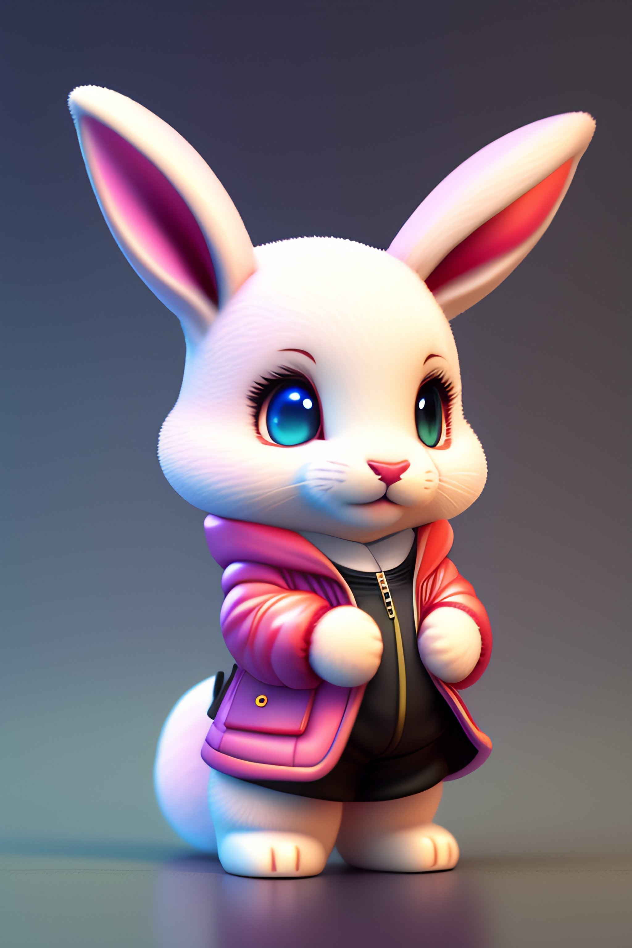 Lexica - Cute and adorable cartoon anthropomorphic rabbit in delivery ...