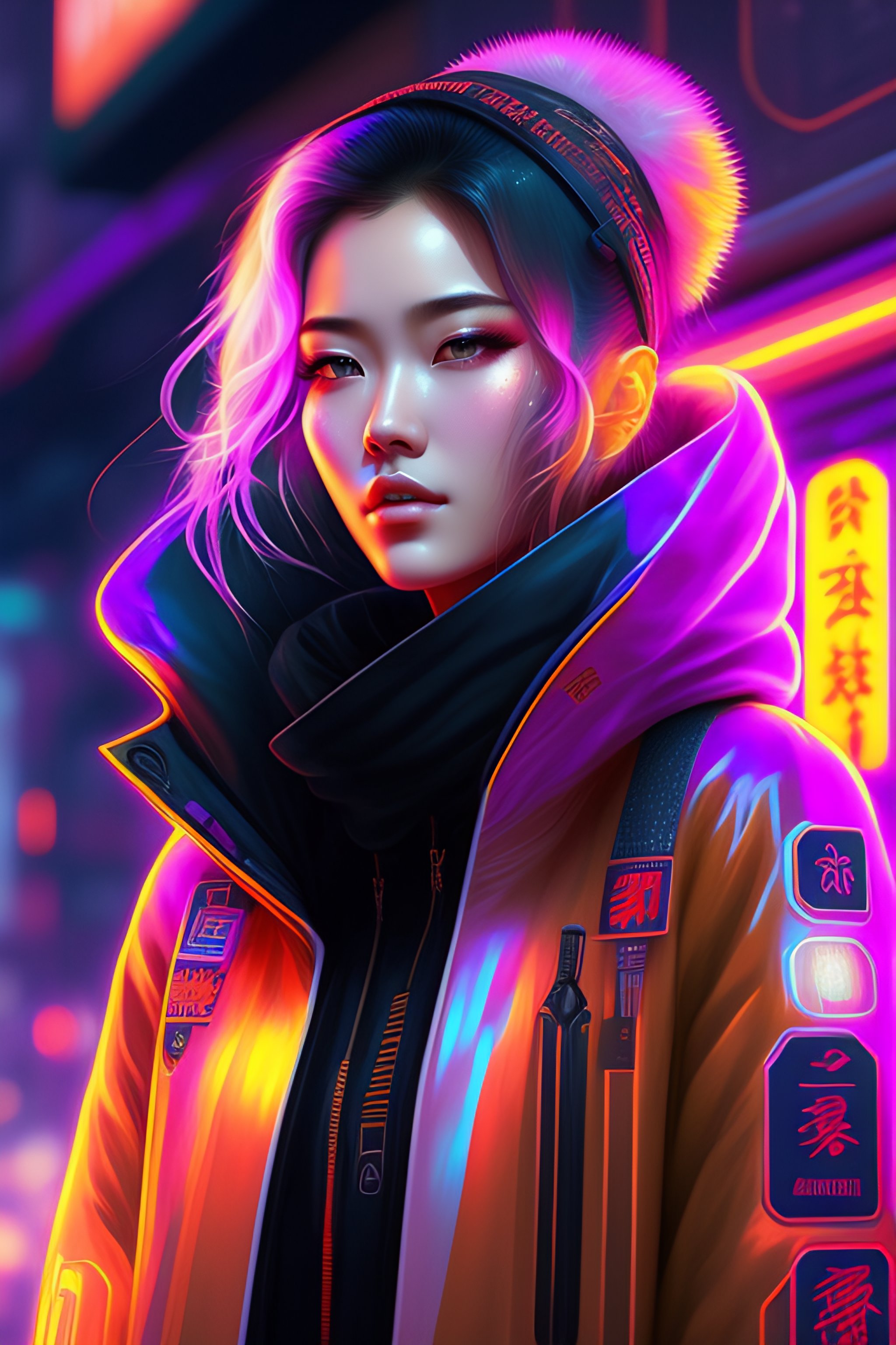 Lexica - Detailed portrait Neon Operator Girl, cyberpunk futuristic ...