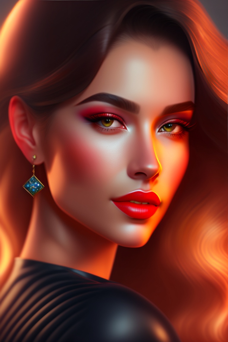 Lexica - A woman , full image , realistic ,8k quality ,lotus eyes ,red lips