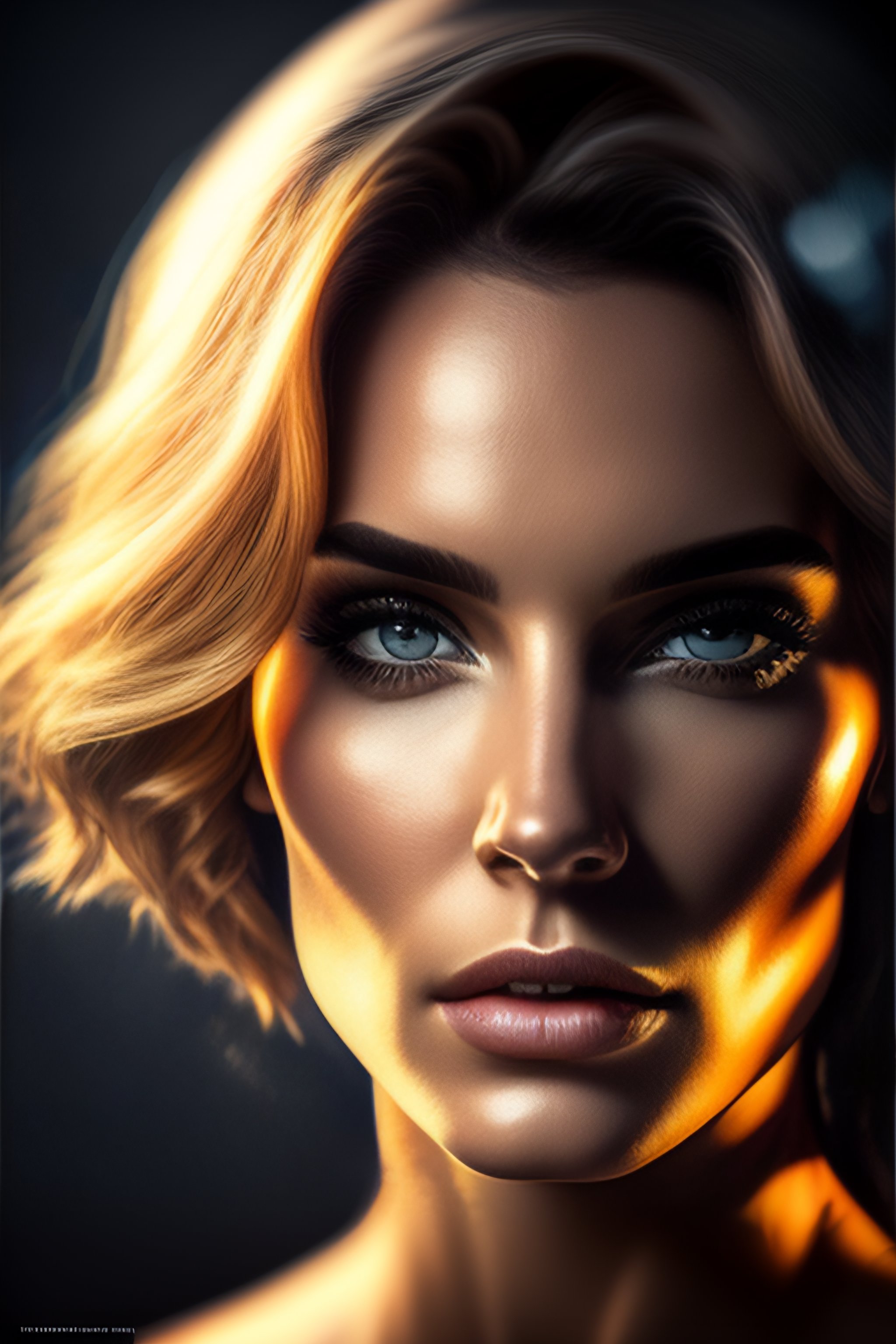 Lexica Lexica, fine detailed, watching frontal in camera, darkroom