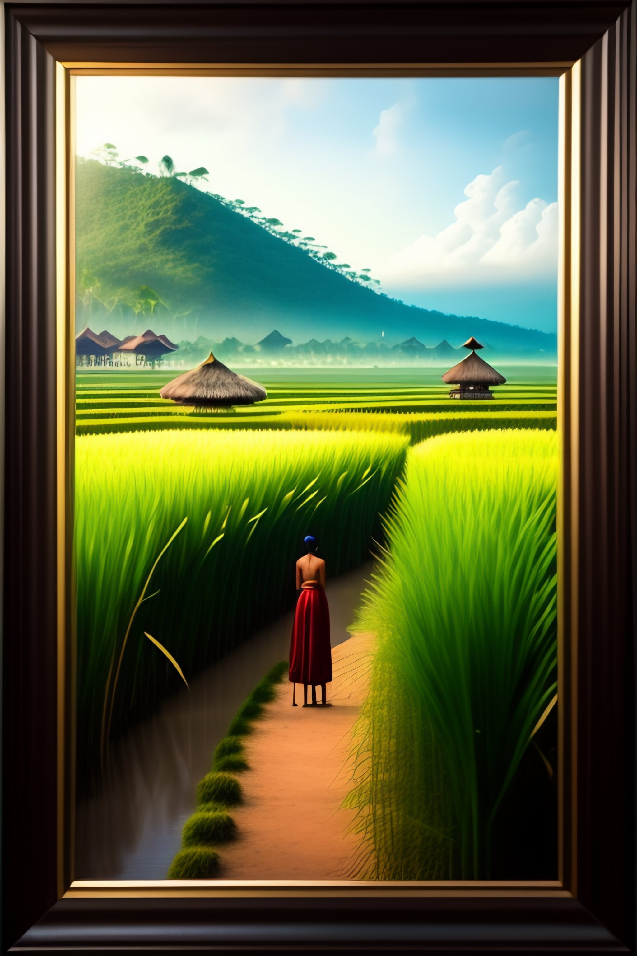 Rice Field Painting