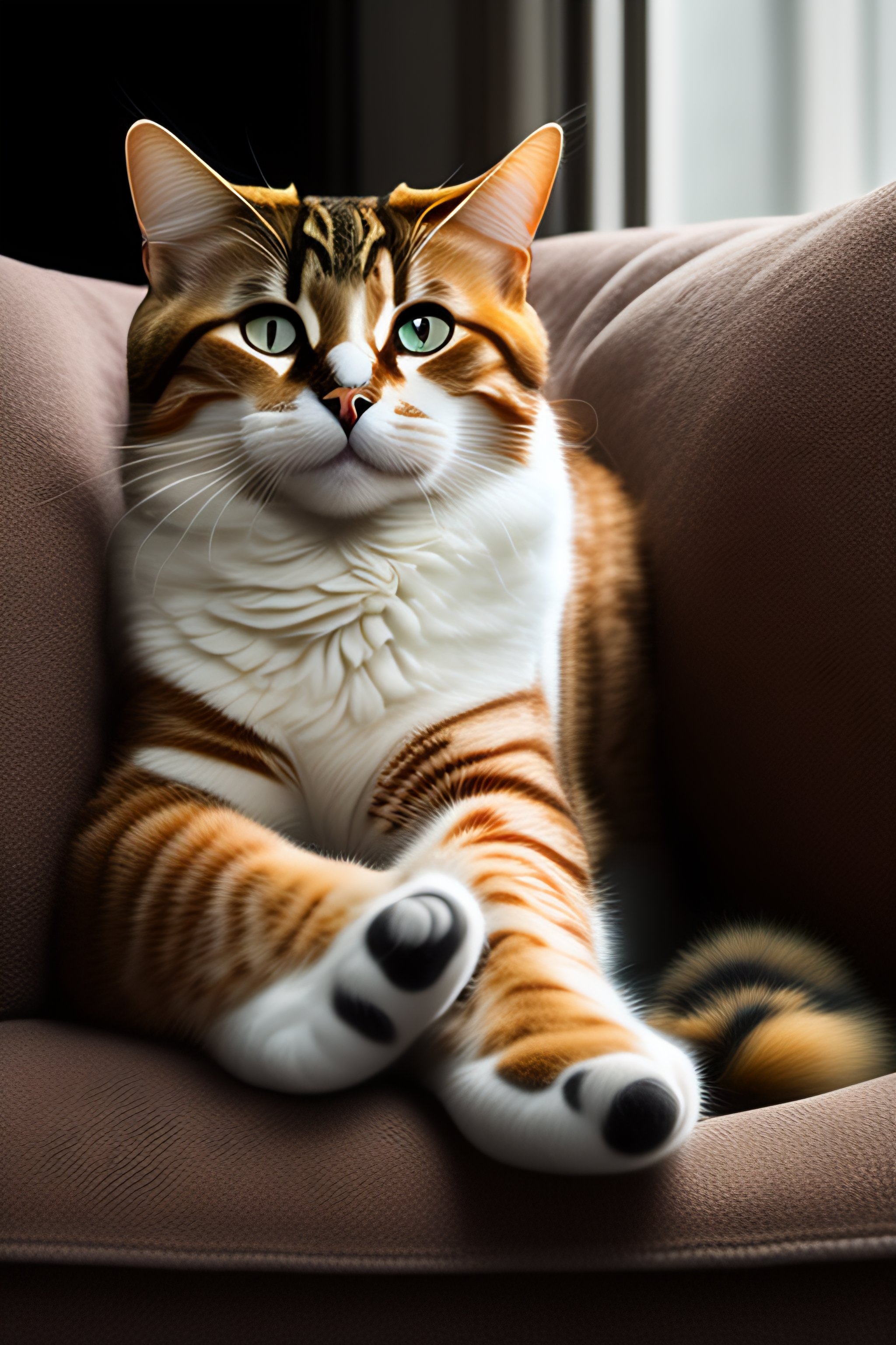 Lexica Cat with human feet