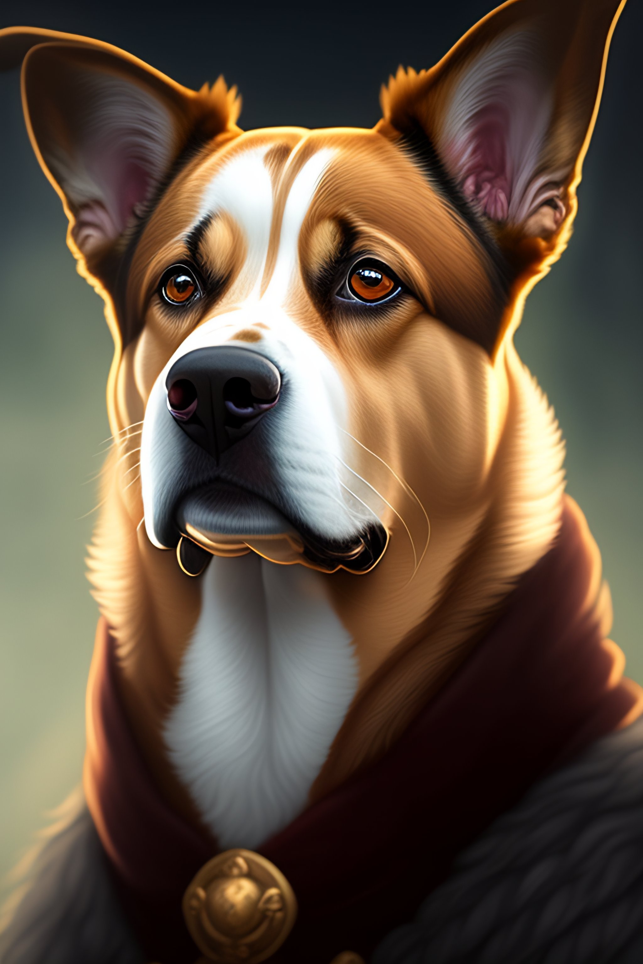 Lexica - Fantasy portrait of a dog, custom character art, animals ...