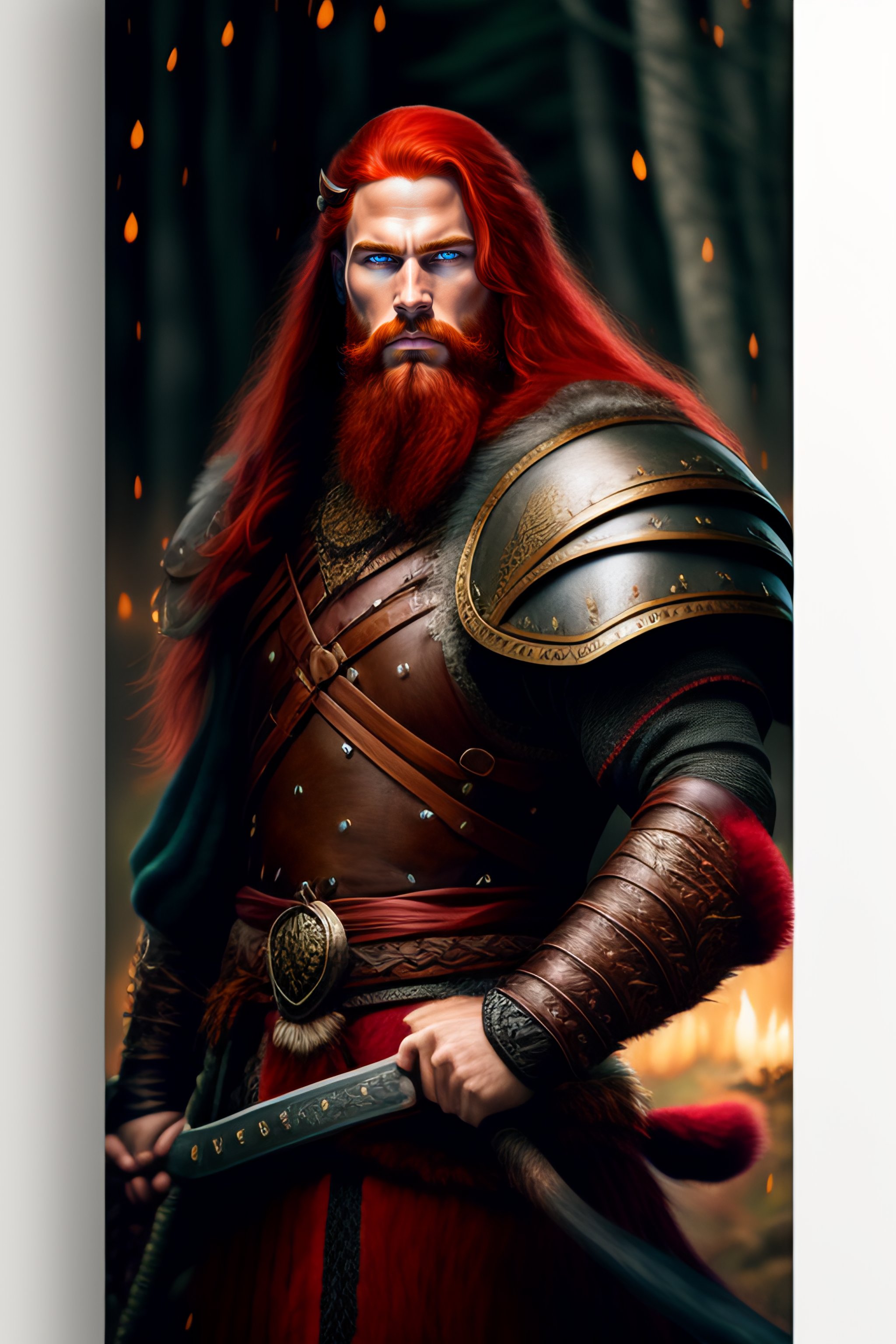 redhead viking art