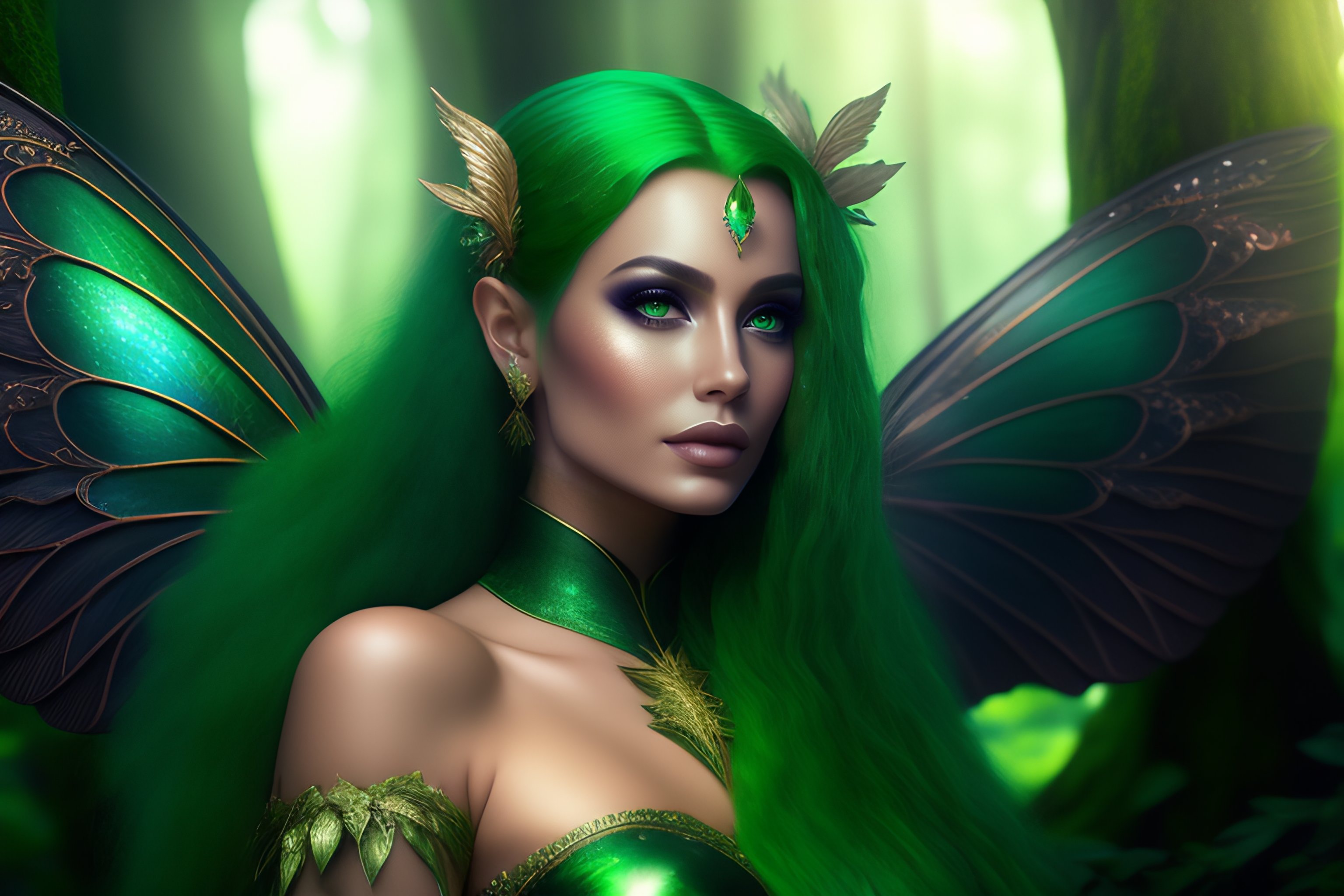 Green Fairy Wallpaper