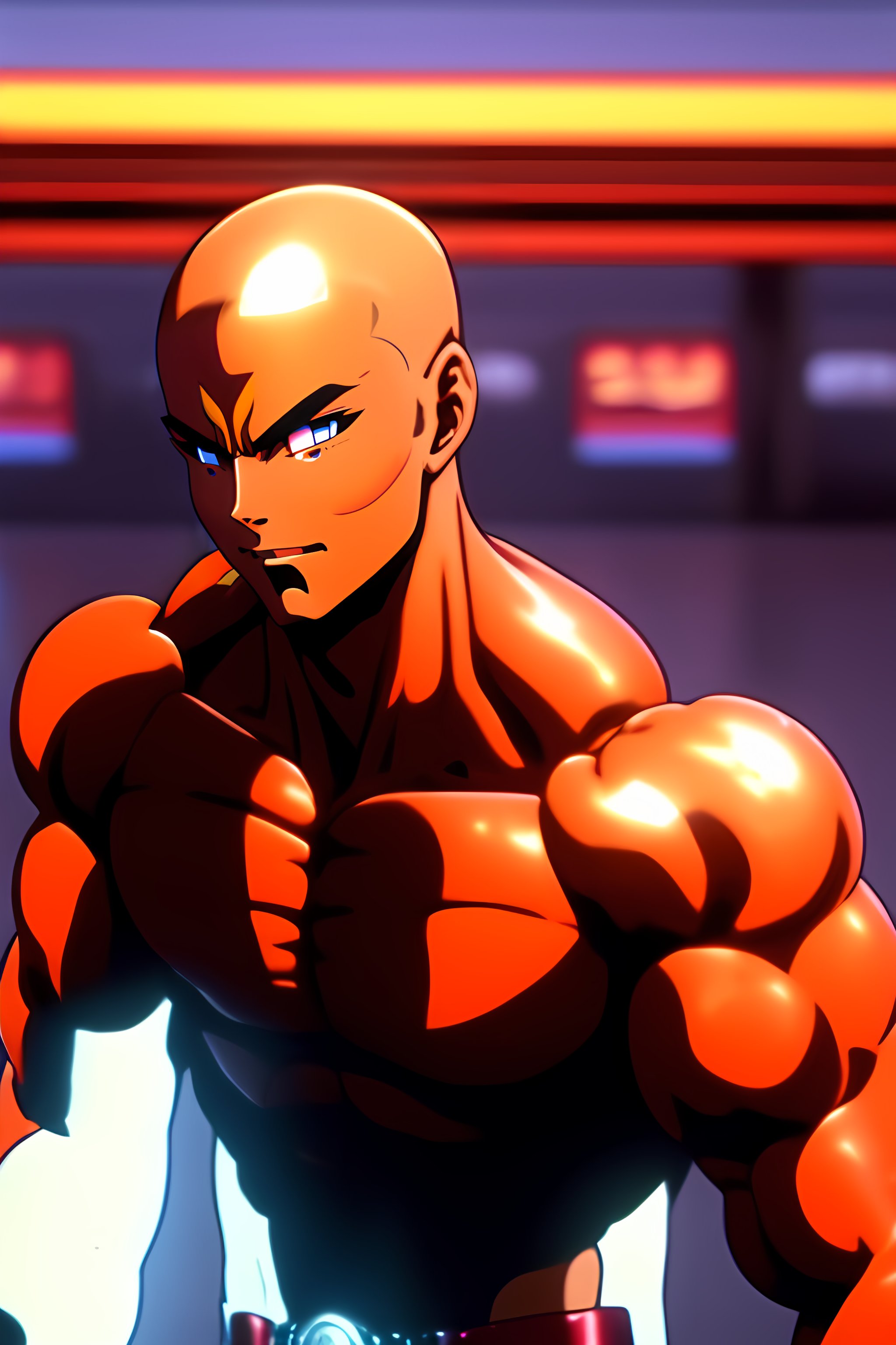 bald, One-Punch Man, Saitama, anime boys, anime, red background, red