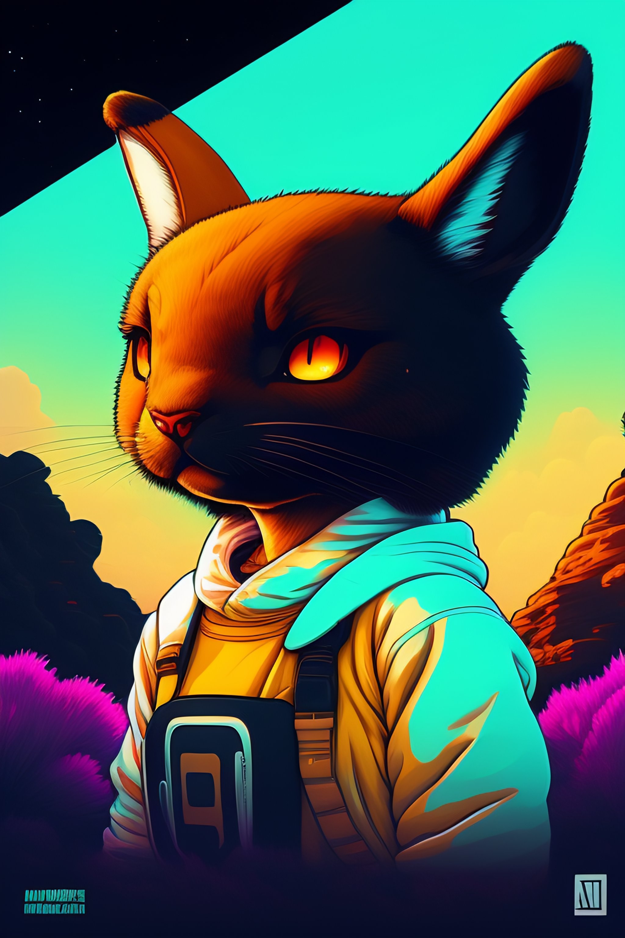 Lexica - Photo of a huge savage rabit monster in the space, style of ...