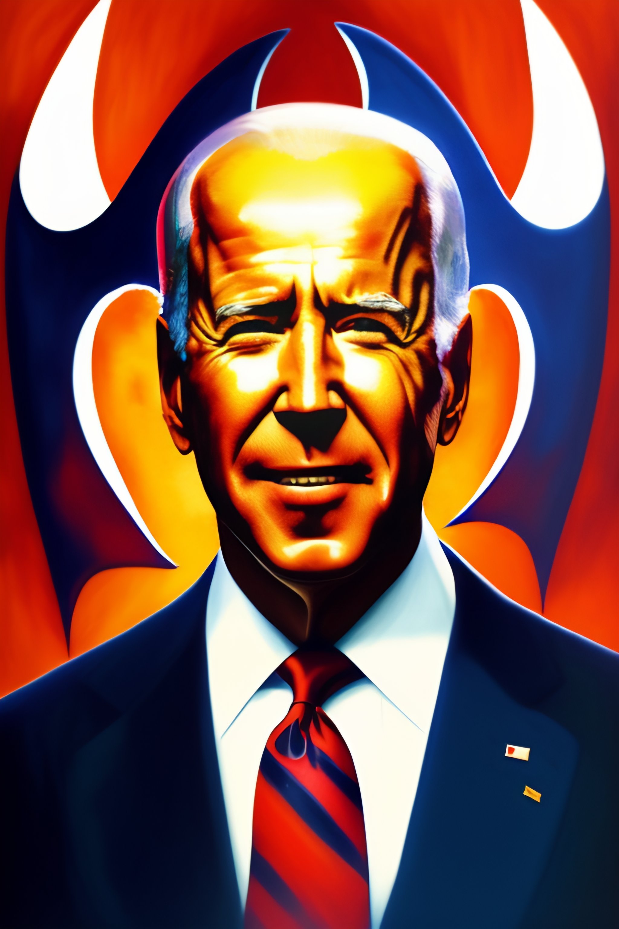 Lexica - A painting of joe biden with devil horns