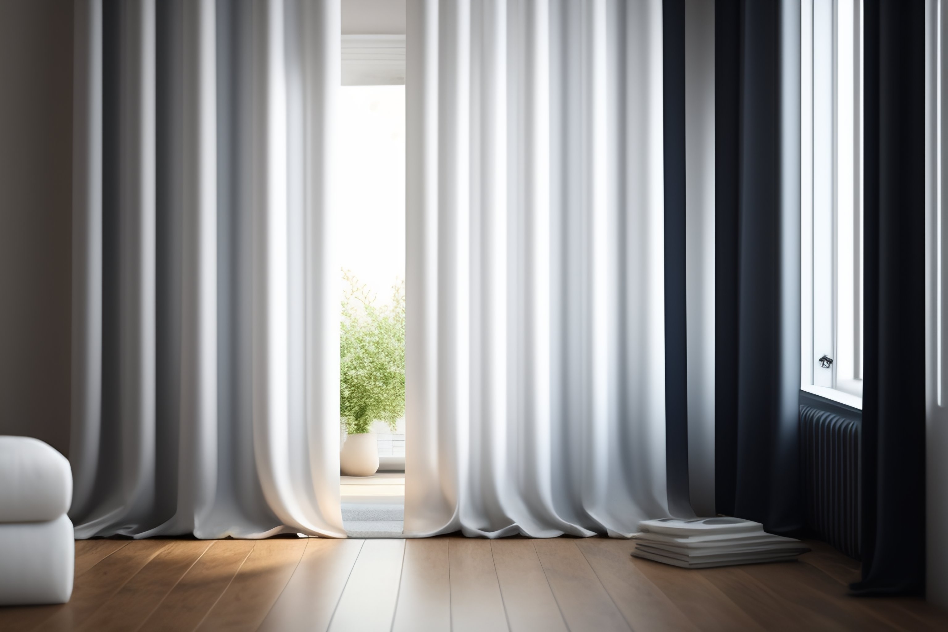 Lexica Photograph linen light white curtain