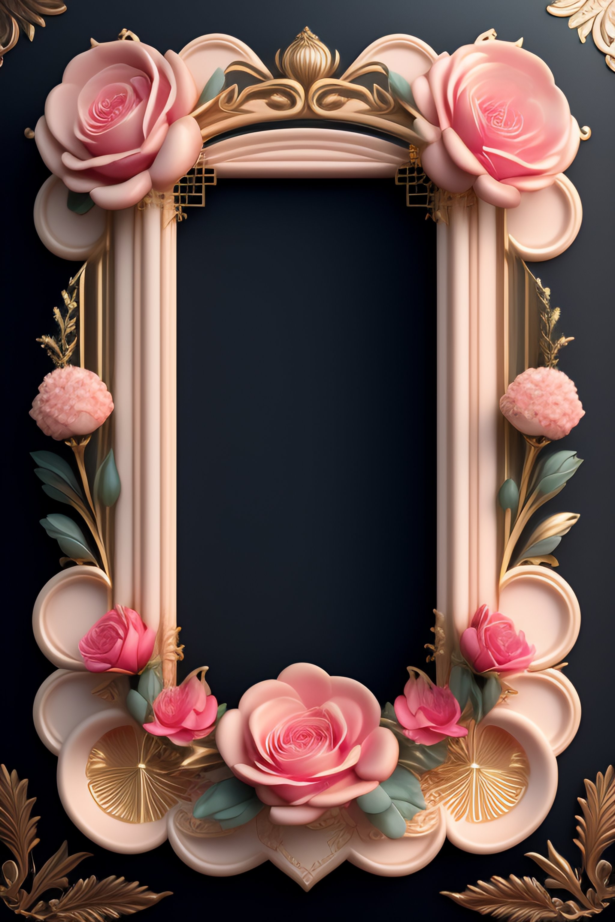 flower frame designs 3d