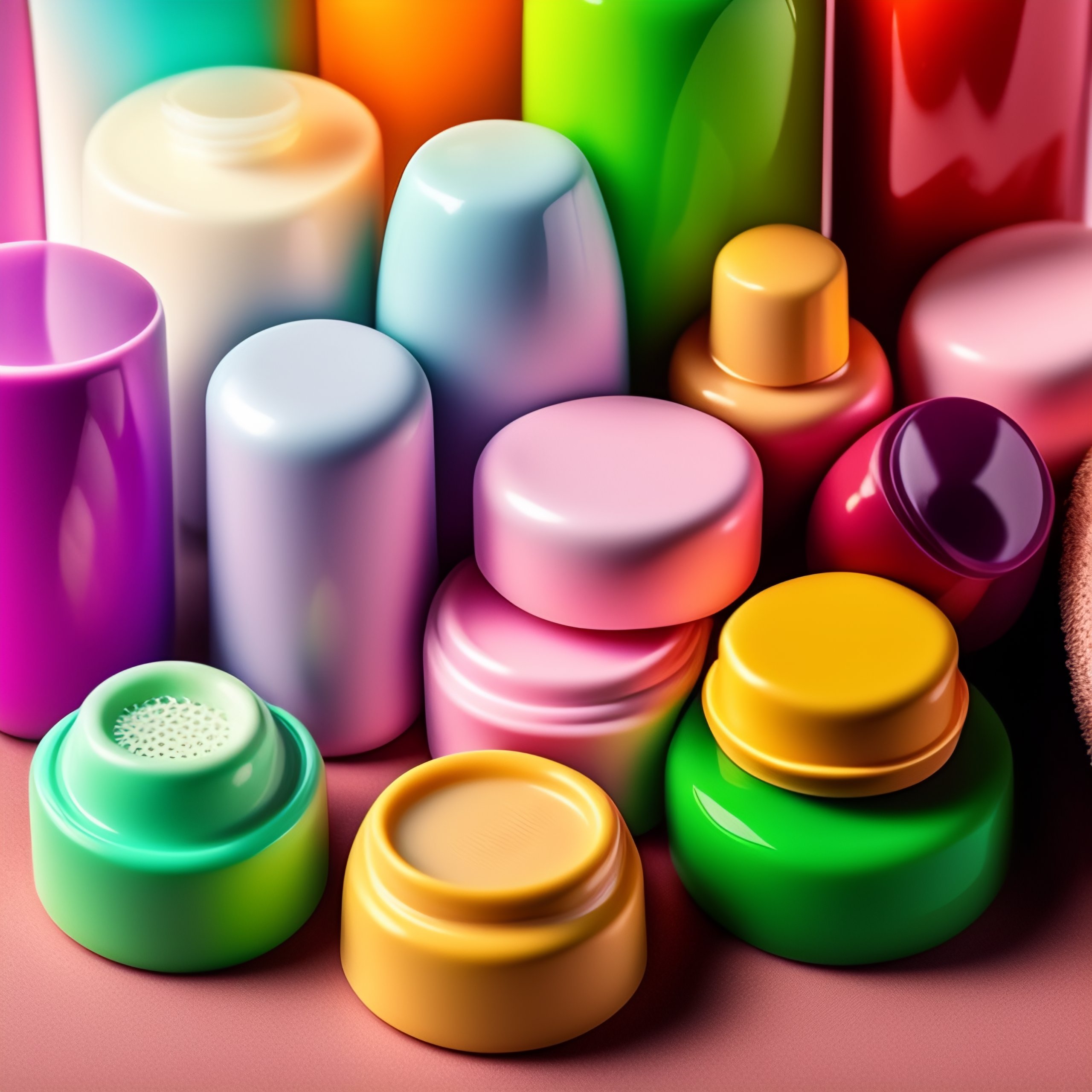 Lexica Plastic caps for shampoo, conditioner, cosmetics.