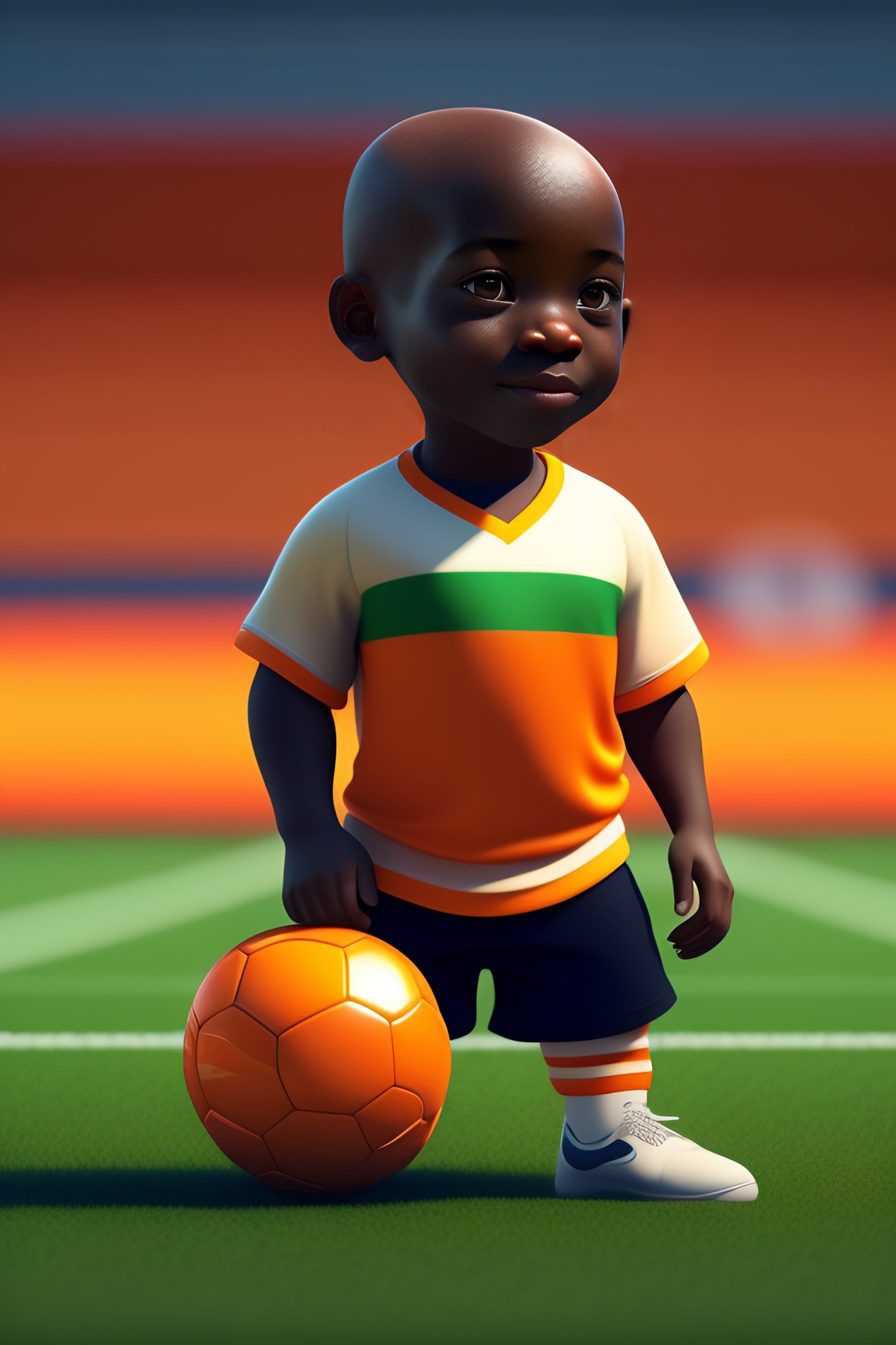 lexica-bald-afro-guy-smiling-standing-character-orange-color-shirt