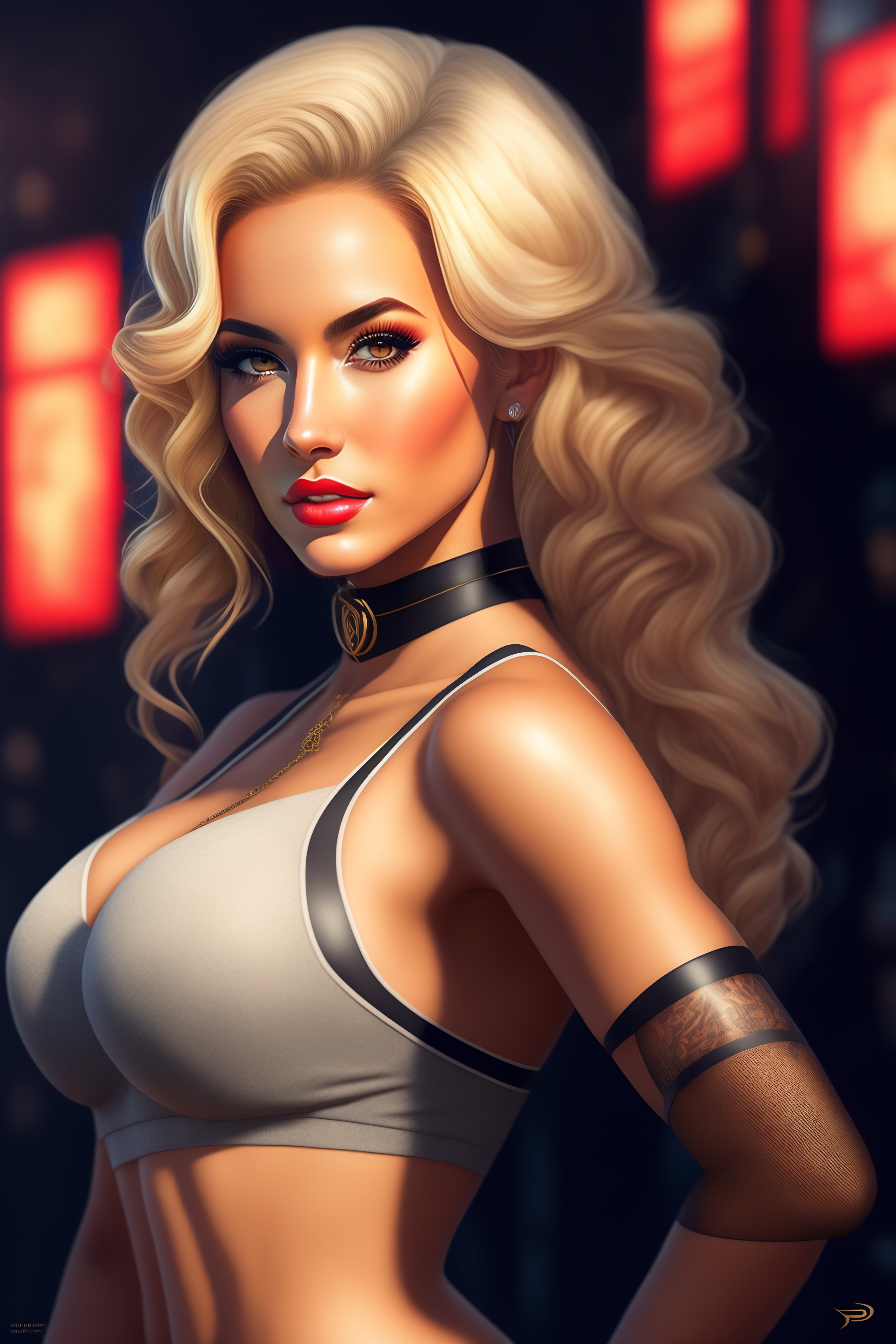 Lexica - Pin up girl, a masterpiece ultrarealistic ultradetailed full body  view of sexy anime girl that looks cute and beautiful Paige Spiranac,  athl