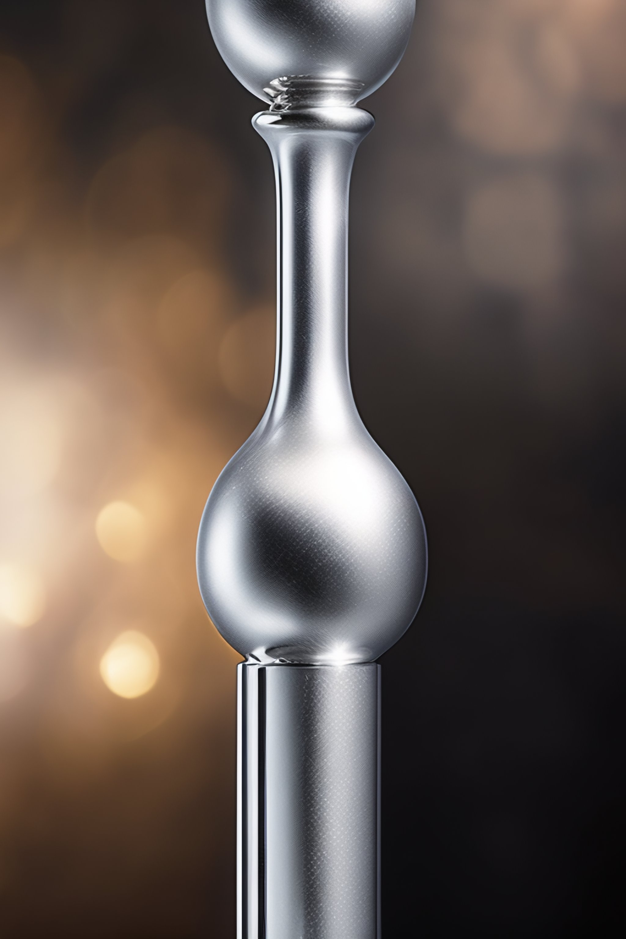 Lexica Tall silver staff with starlight on top, photo