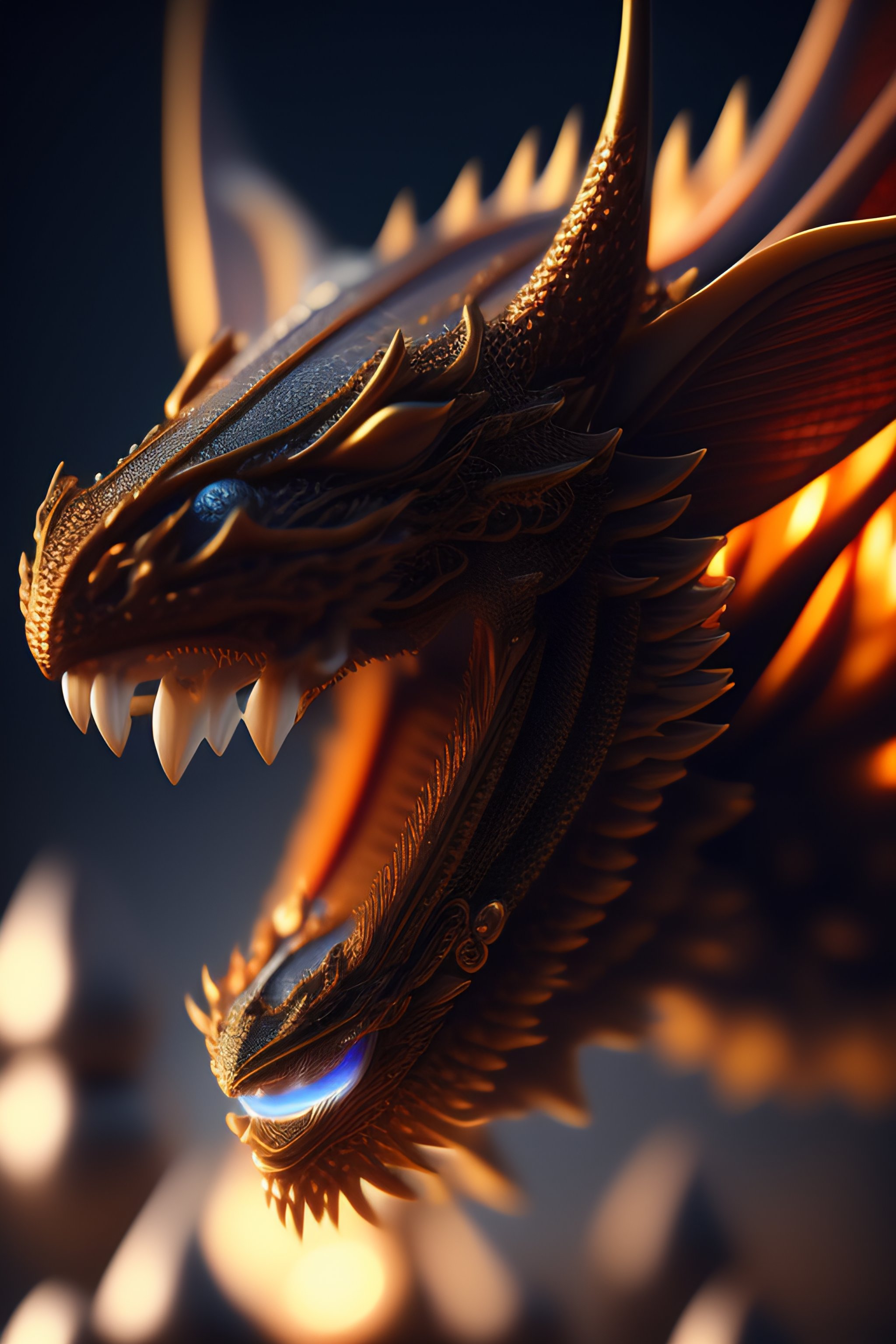 Lexica Flying dragon fighting with khight in the sky complex 3d