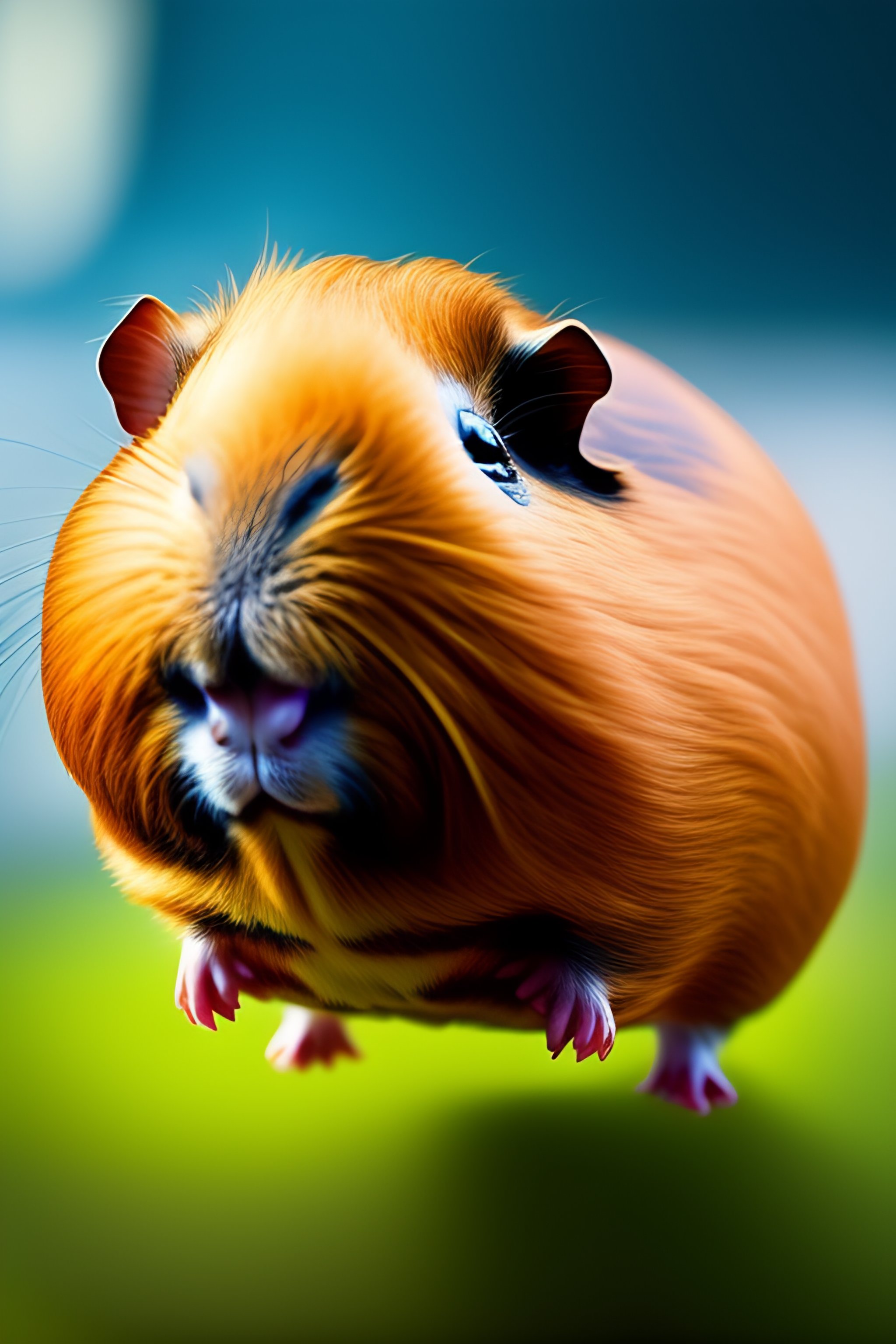 Lexica - Guinea pig super hero flying