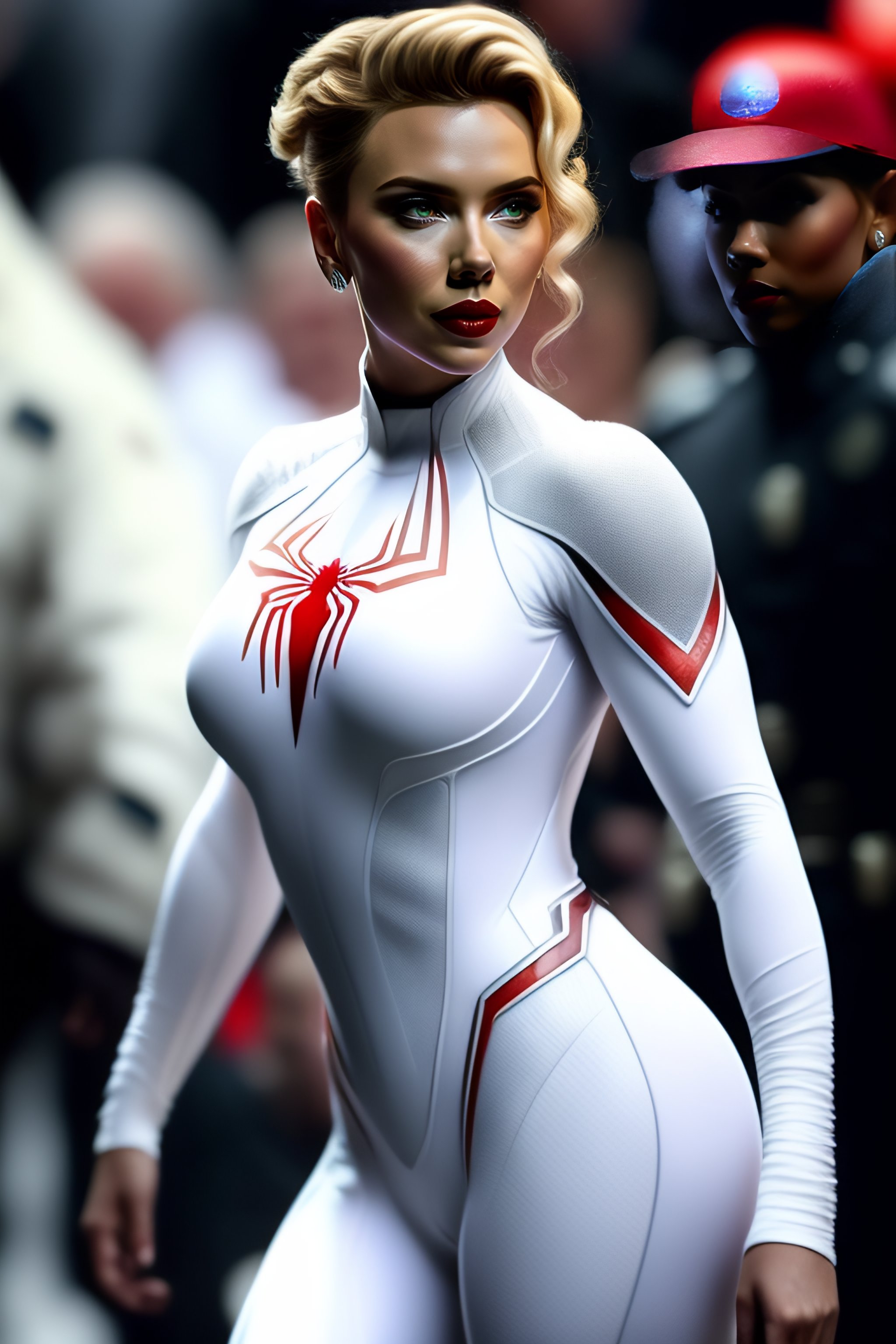 Lexica scarlett johansson as spider man white costume
