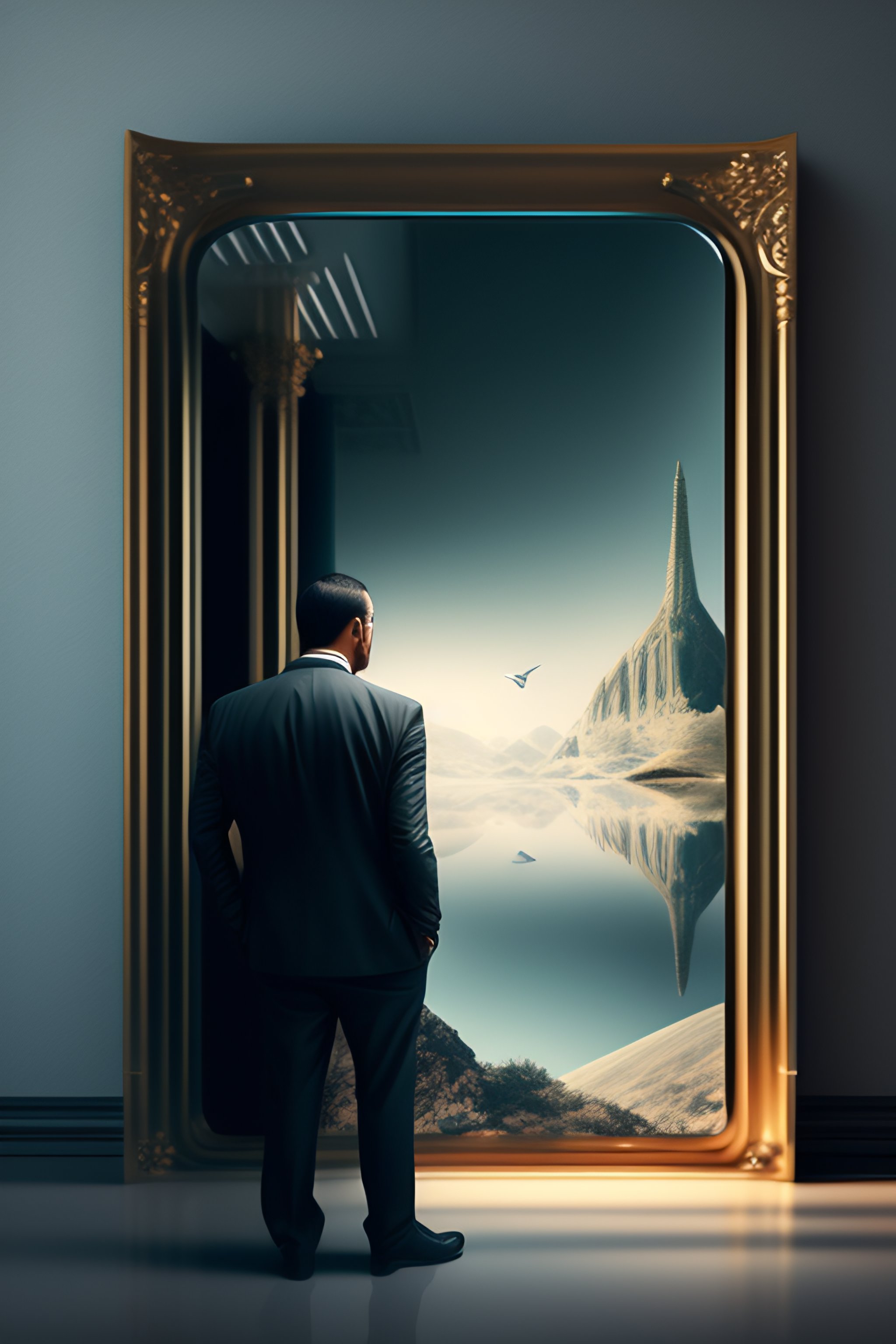 Lexica Man in the mirror