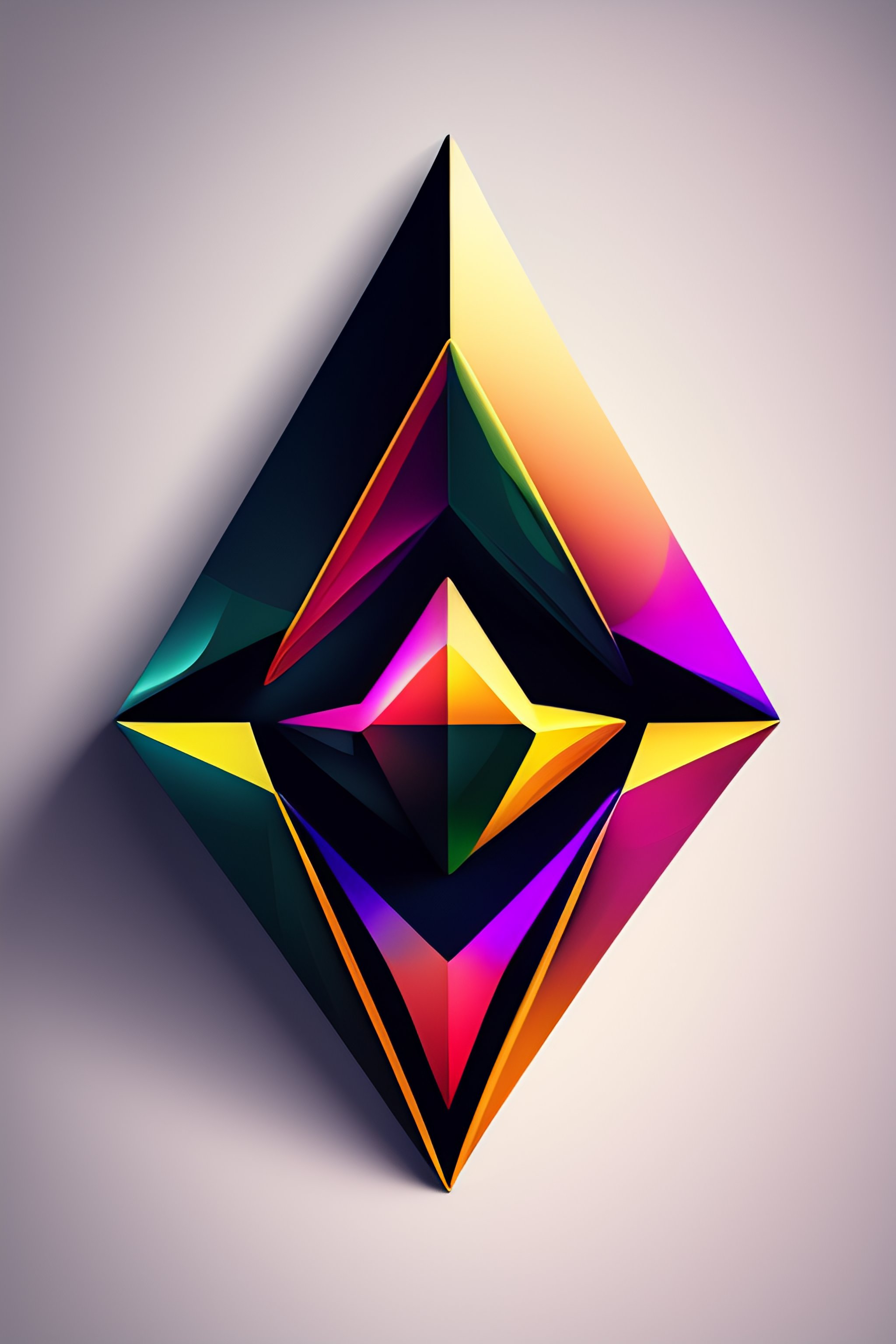 Lexica - Triangular diamonds style logo