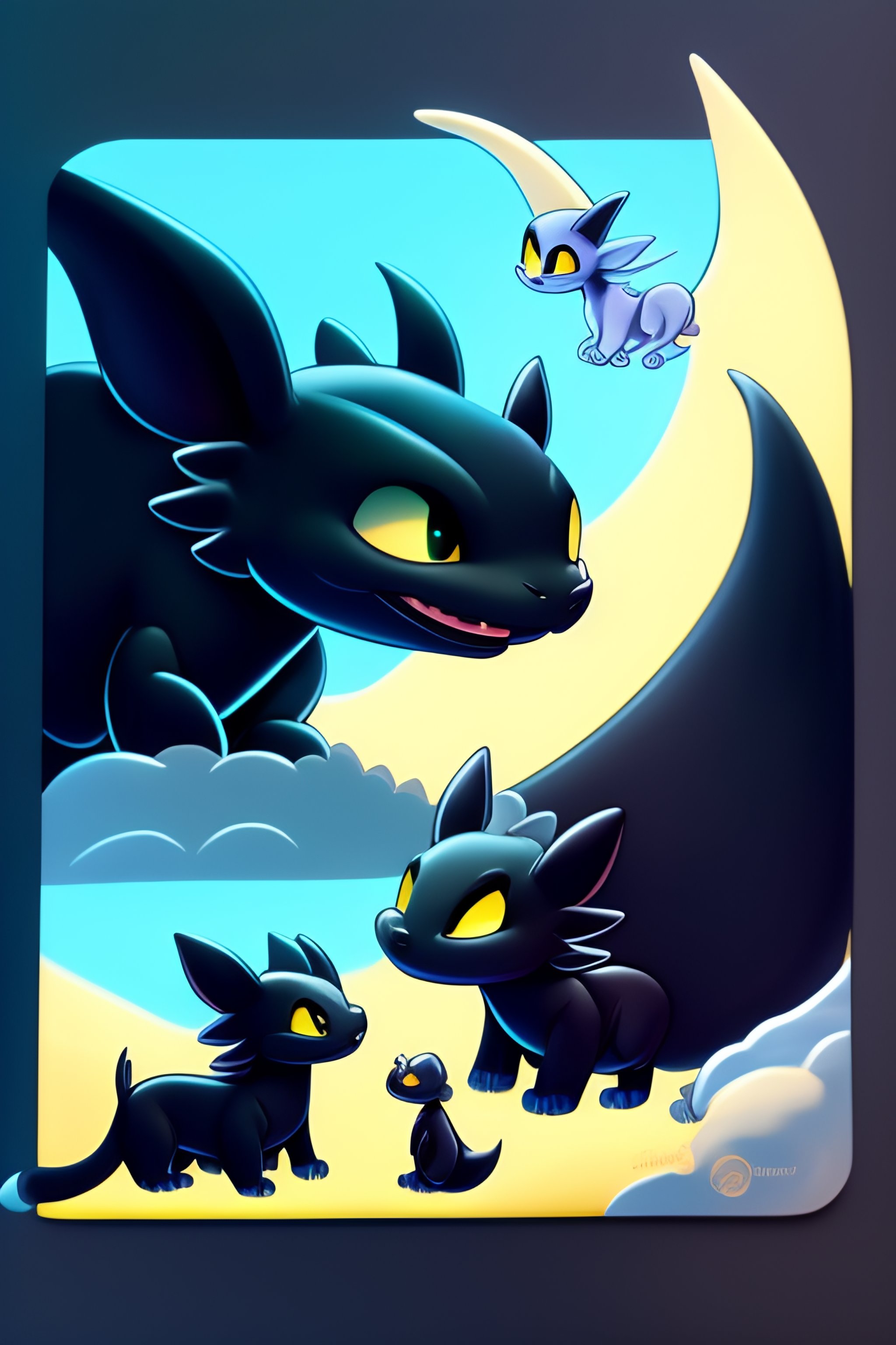 lexica-toothless-and-the-light-fury-with-their-babies-playing