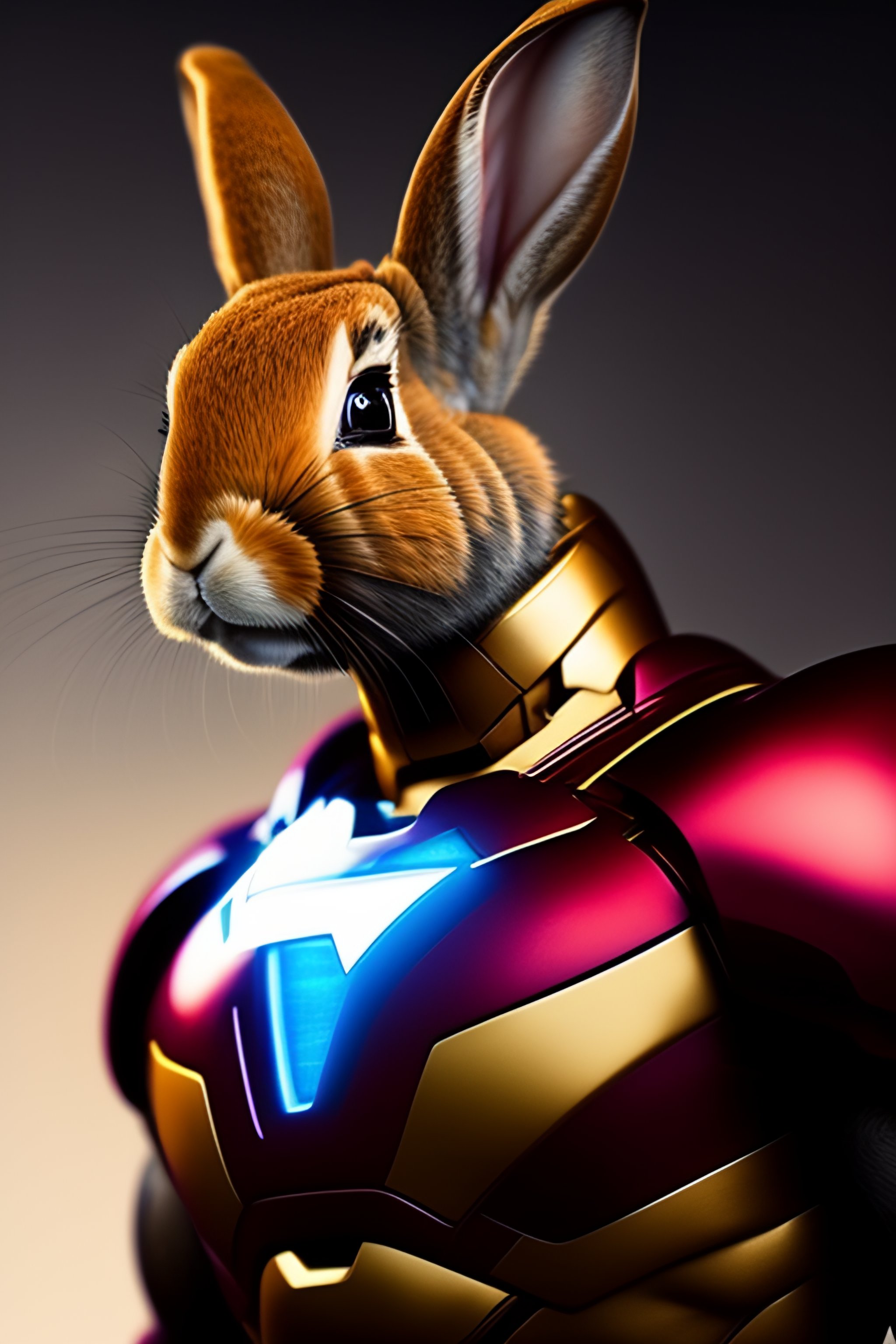 Lexica - Rabbit, ironman, super hero, hyper-realistic, Tonny Stark ...
