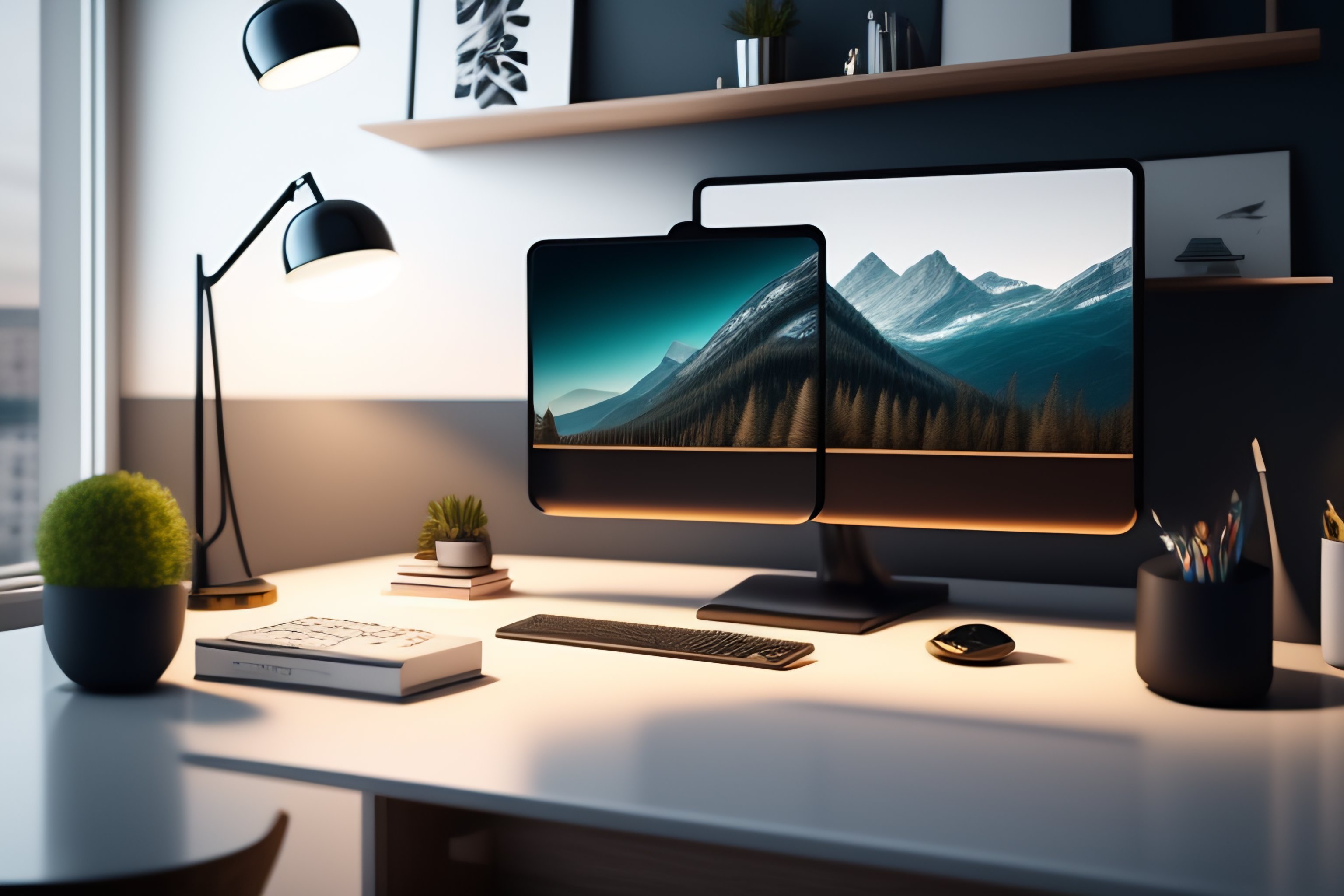 Lexica - Graphic designer desk