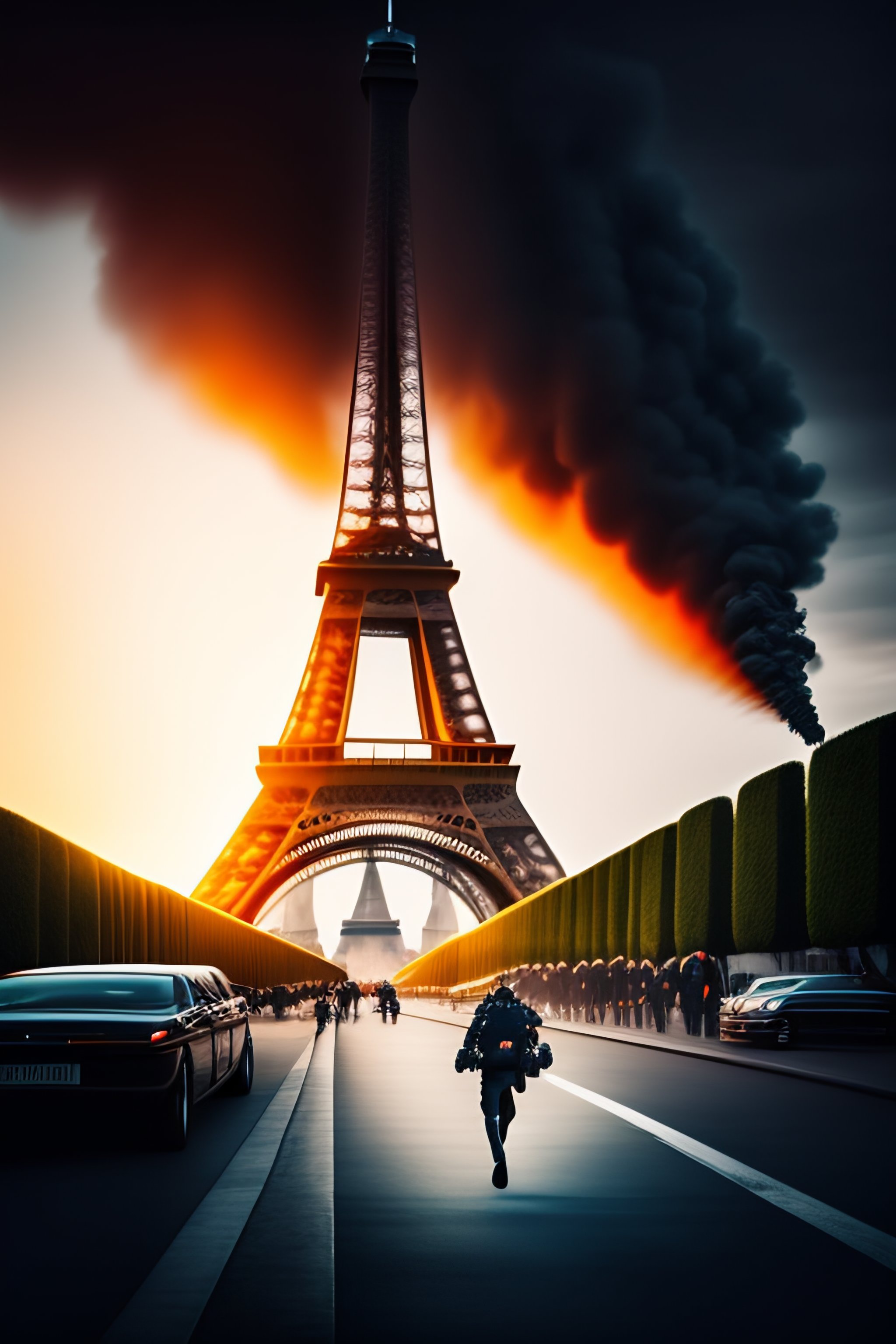 Lexica - James Bond, Danial Graig running away from exploding Eiffel ...