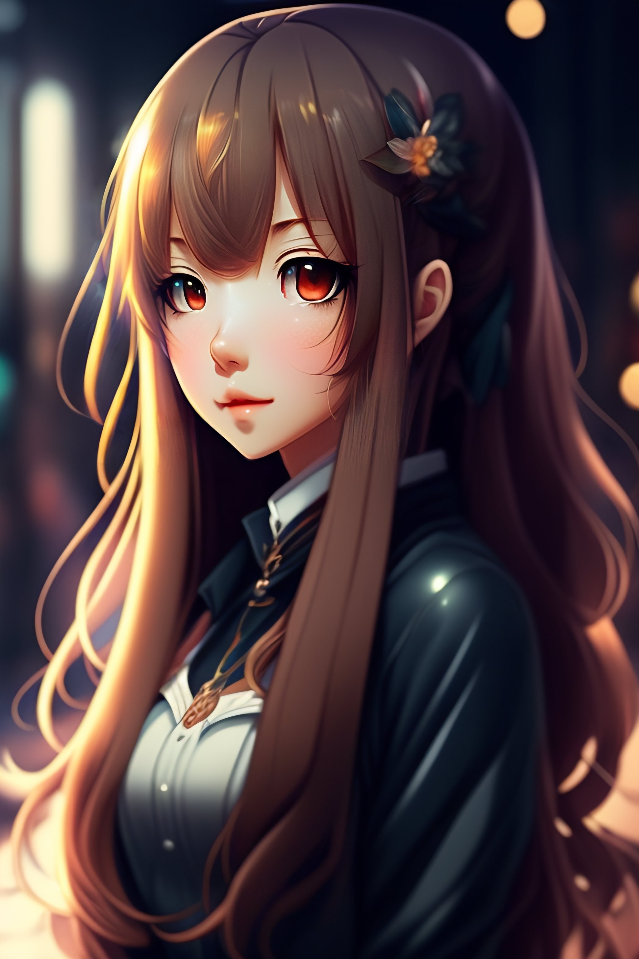 Lexica - cute anime girl long hair