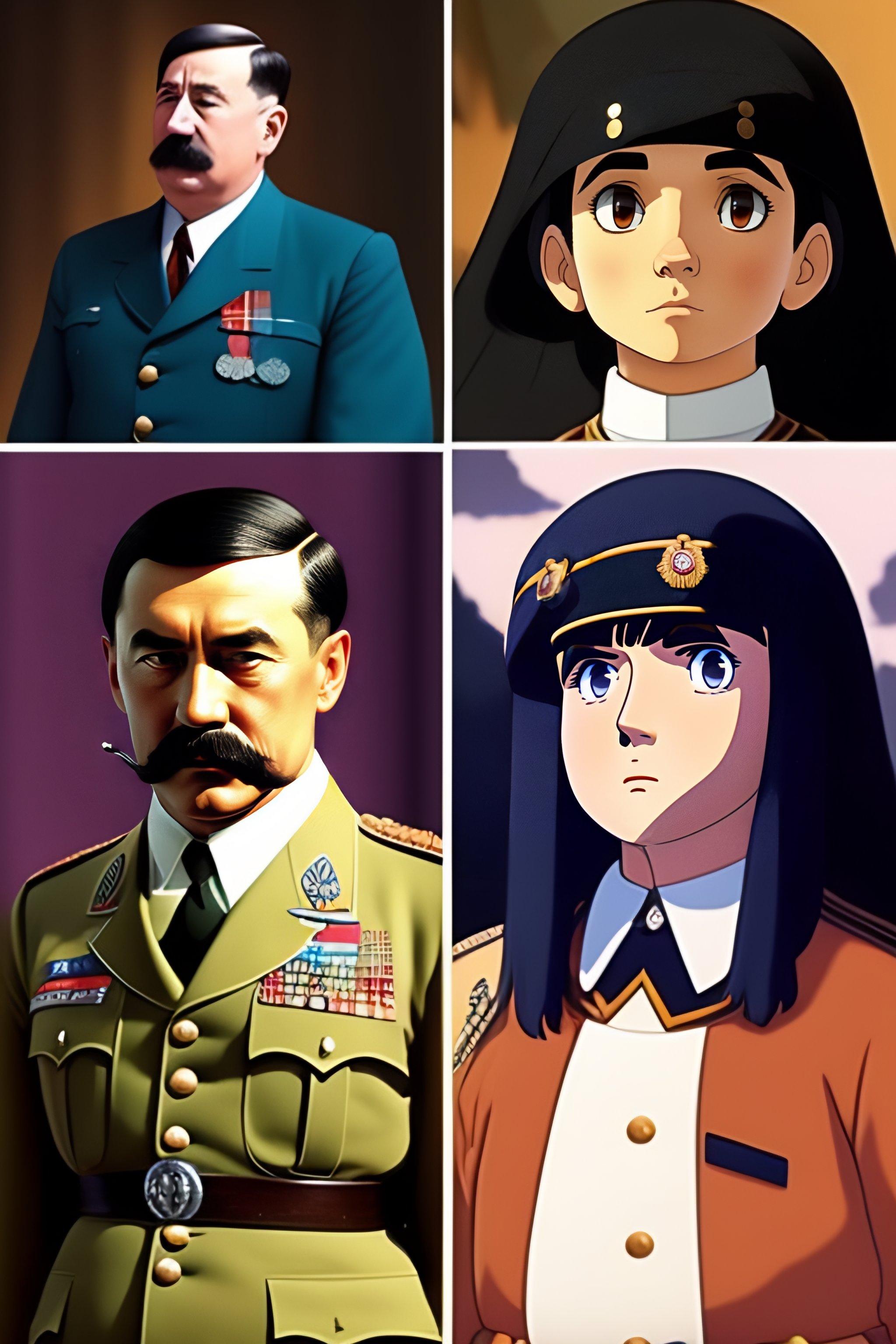 Lexica - Adolf Hitler In The Studio Ghibli Style