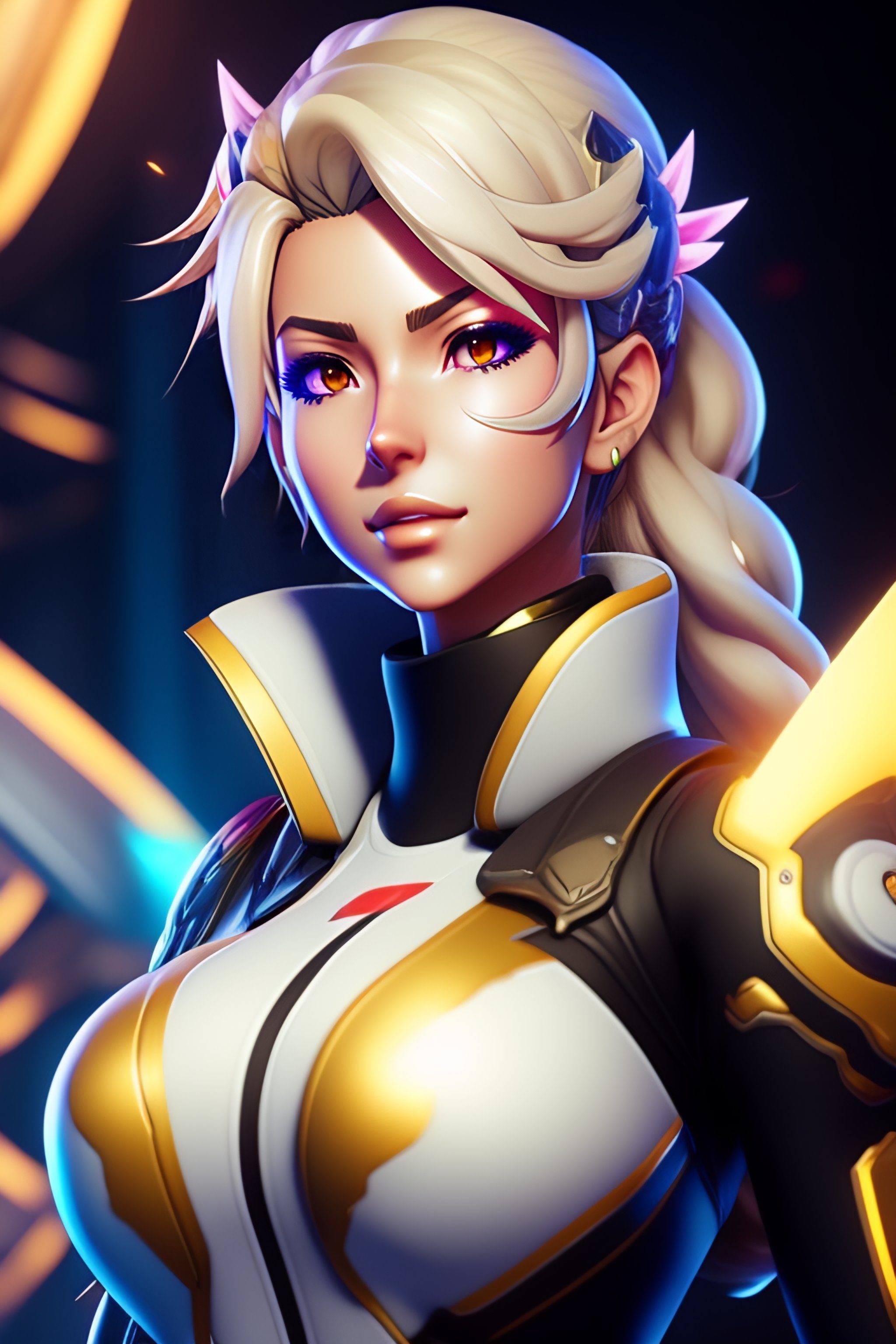 Lexica - High quality image of mercy from overwatch, anime