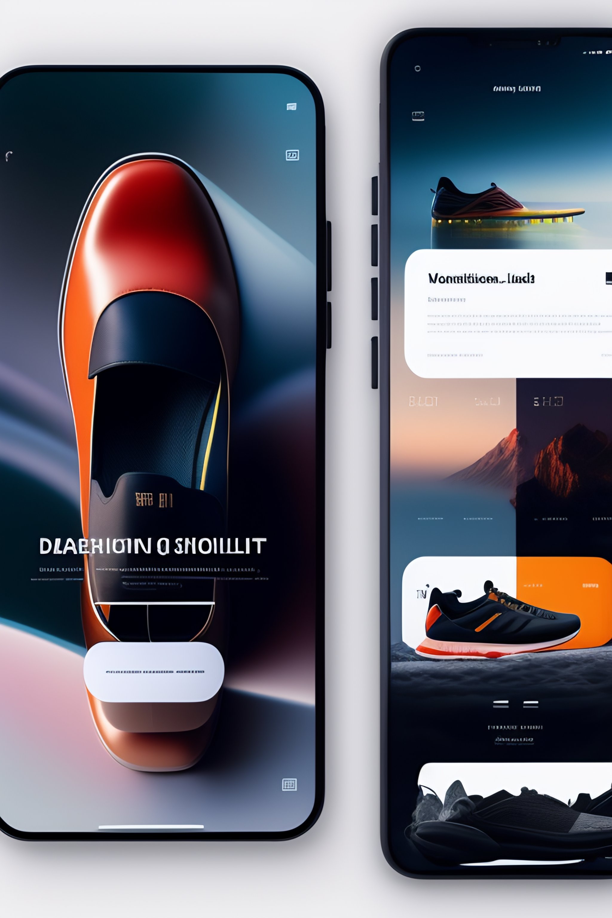 Lexica Ultra high quality, ui, ux, mobile, shoes, minimalist, modern