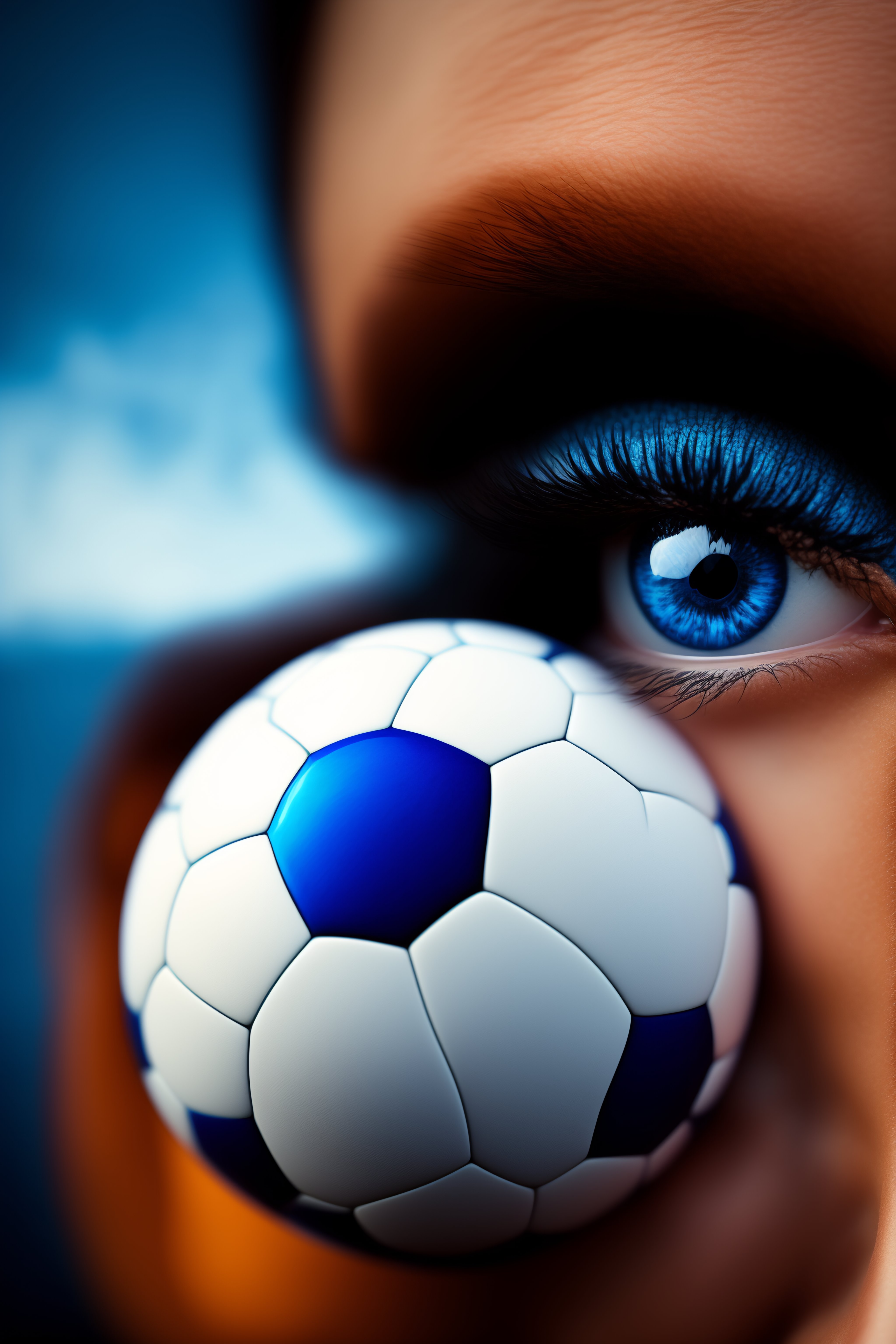 Lexica Blue eye soccer ball