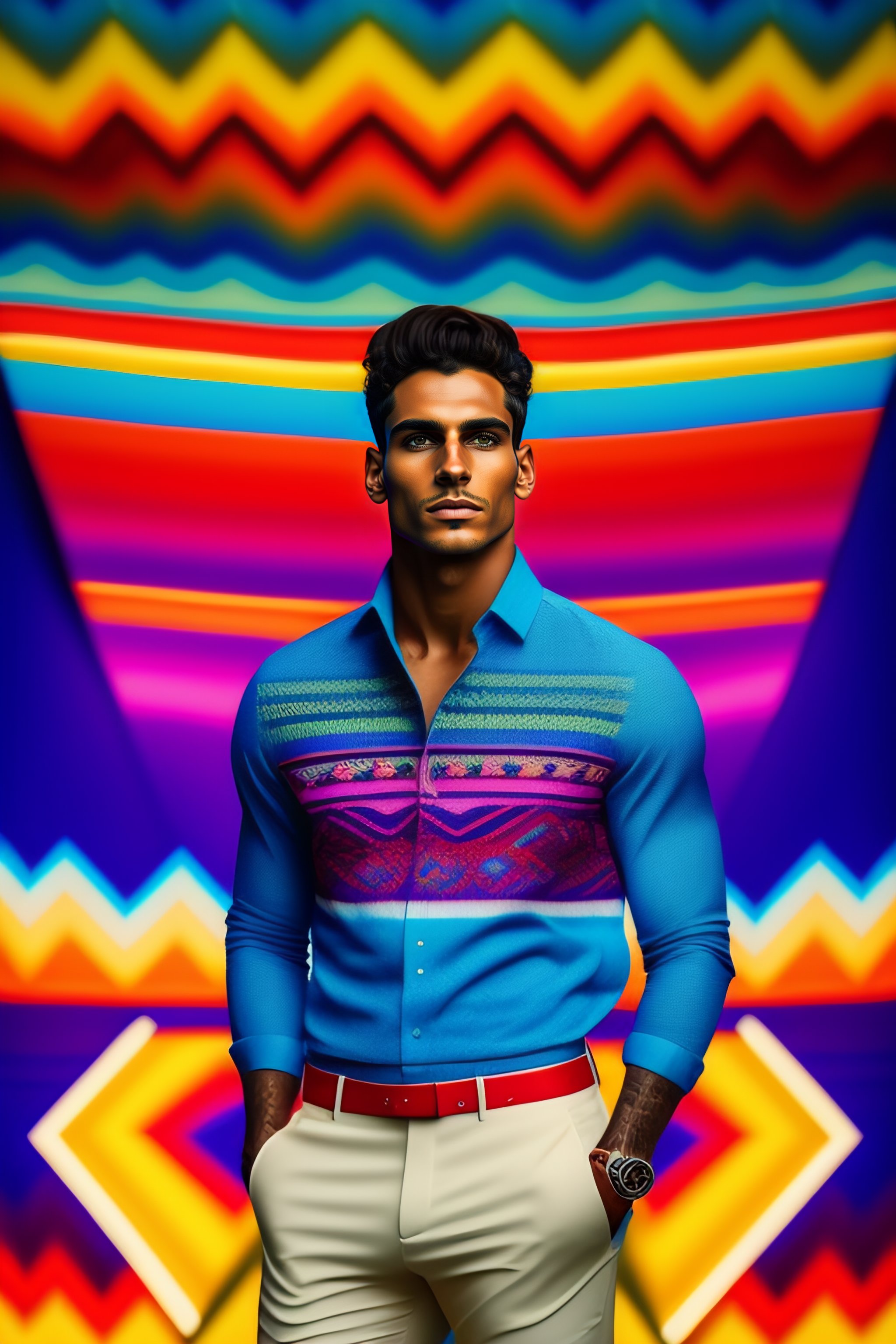 Lexica - Portreit of a handsome confident peruvian, rimlight, flying ...