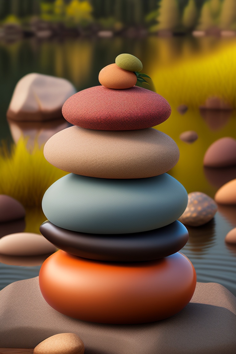 Lexica - A Precisely positioned stack of river rocks, in the Willamette ...