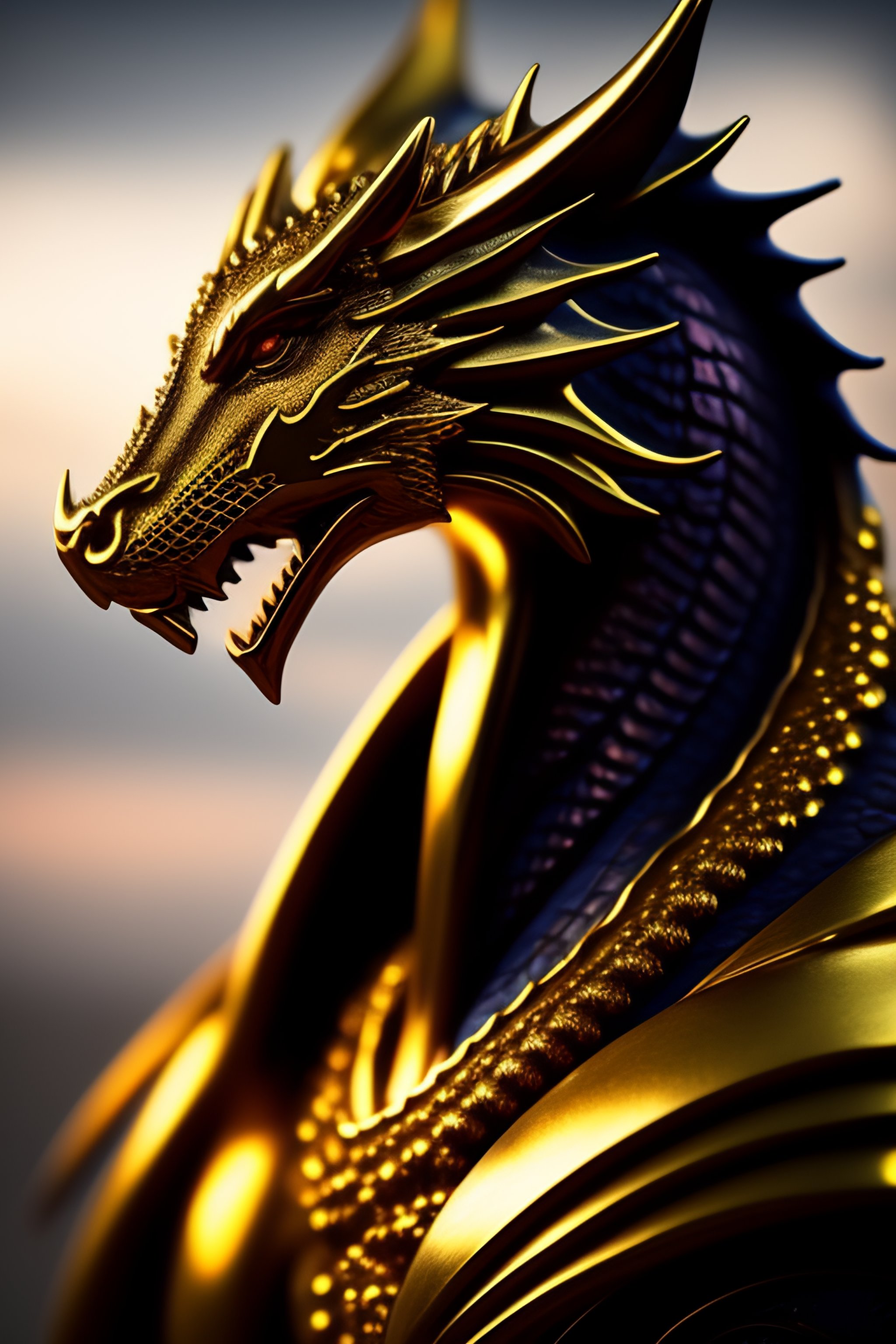 cool gold dragons