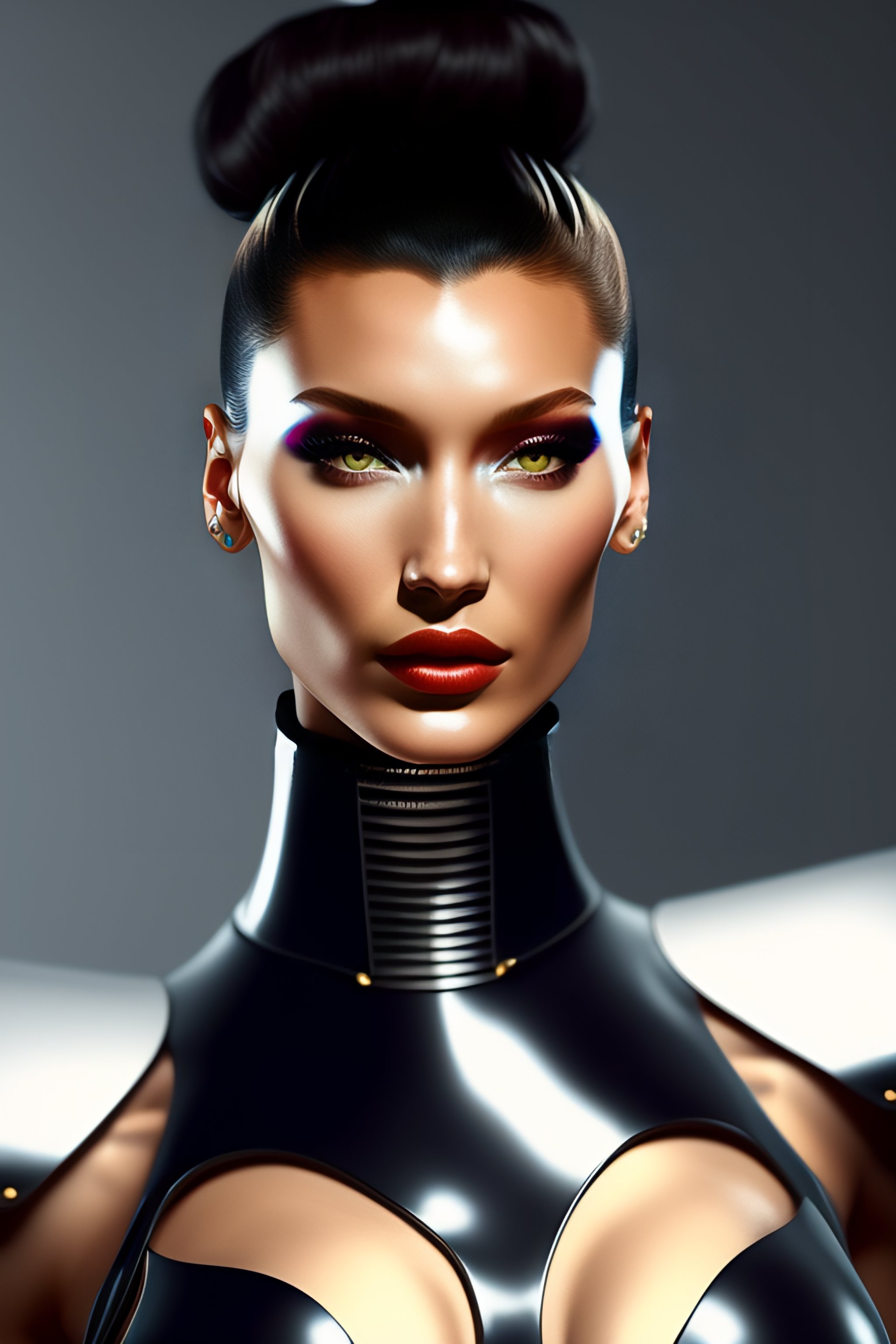 Lexica Bella Hadid Cyber Terminator Robot Concept Art 2390