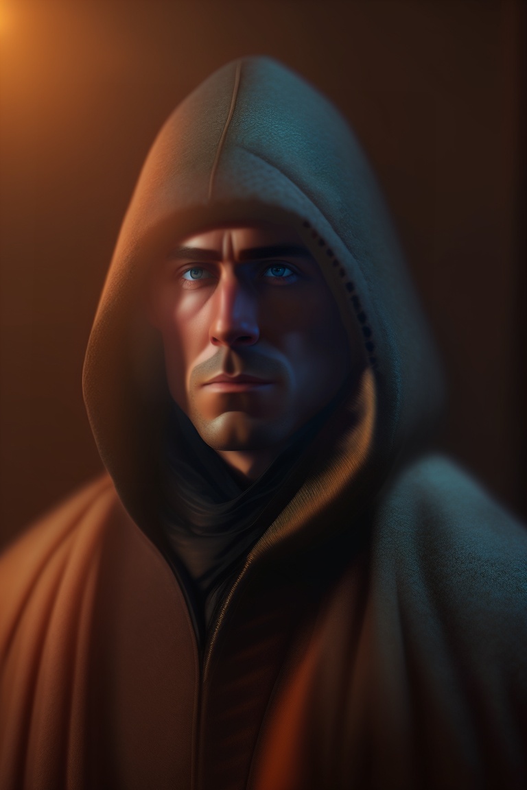 Lexica - A mysterious man wearing a cloak, with his face obscured in ...