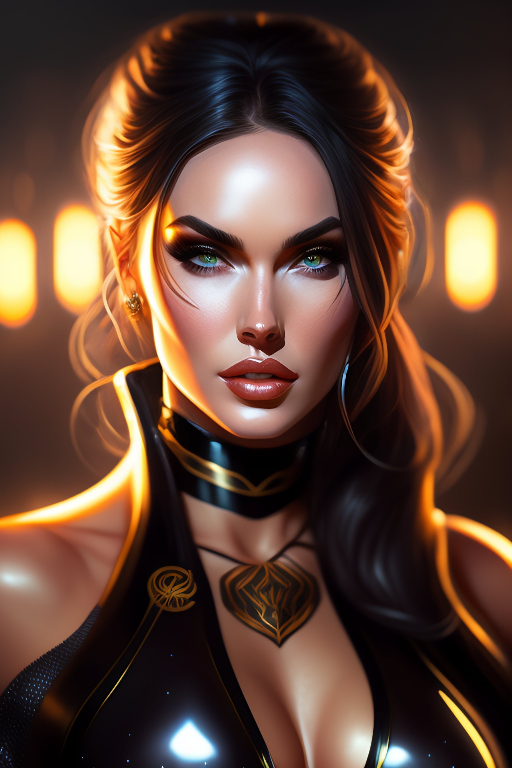 Lexica - Portrait of apex legends megan fox, venom intricate, elegant ...