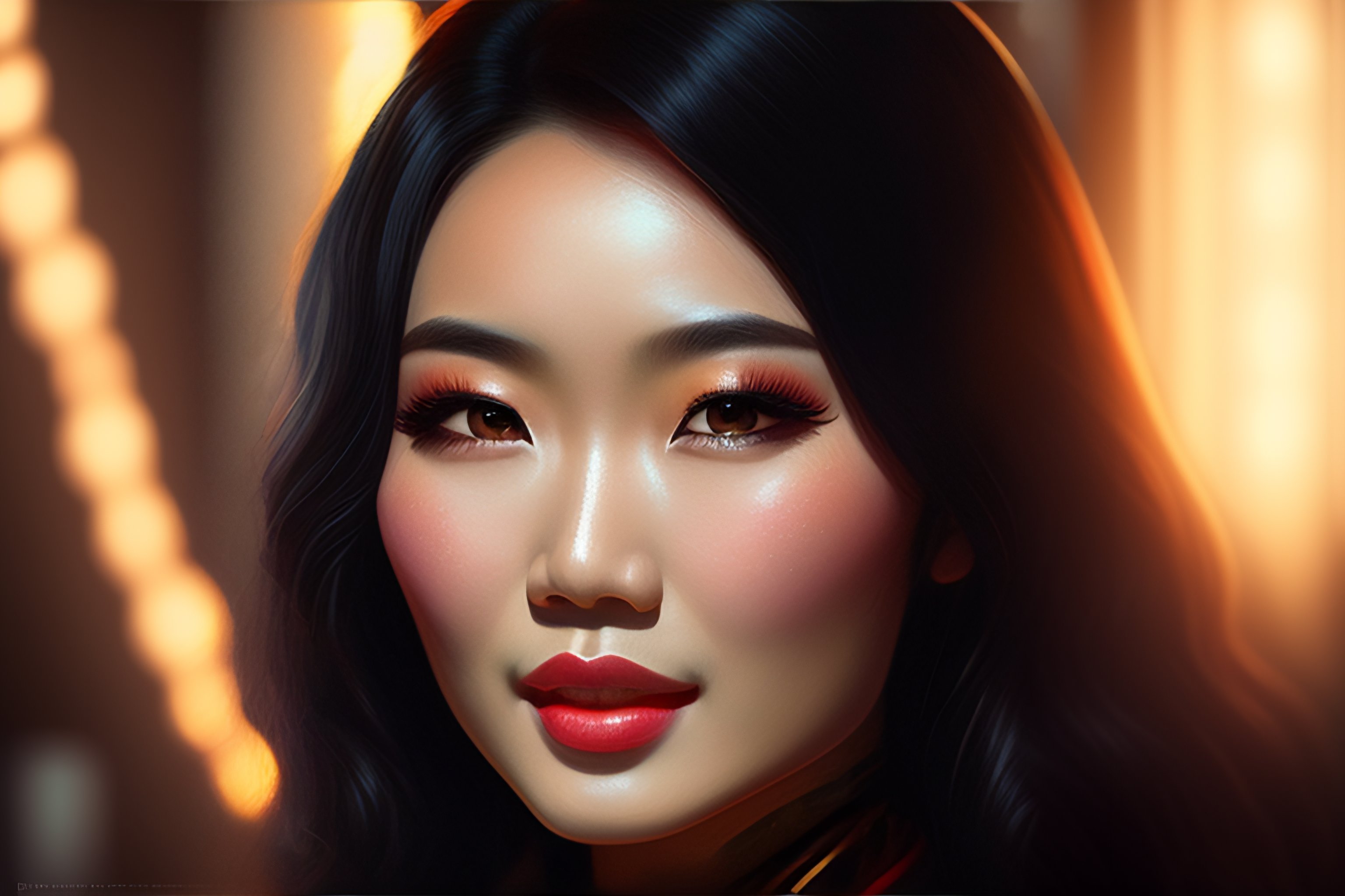 lexica-a-photo-of-a-beautiful-and-elegant-asian-woman-with-kinomo