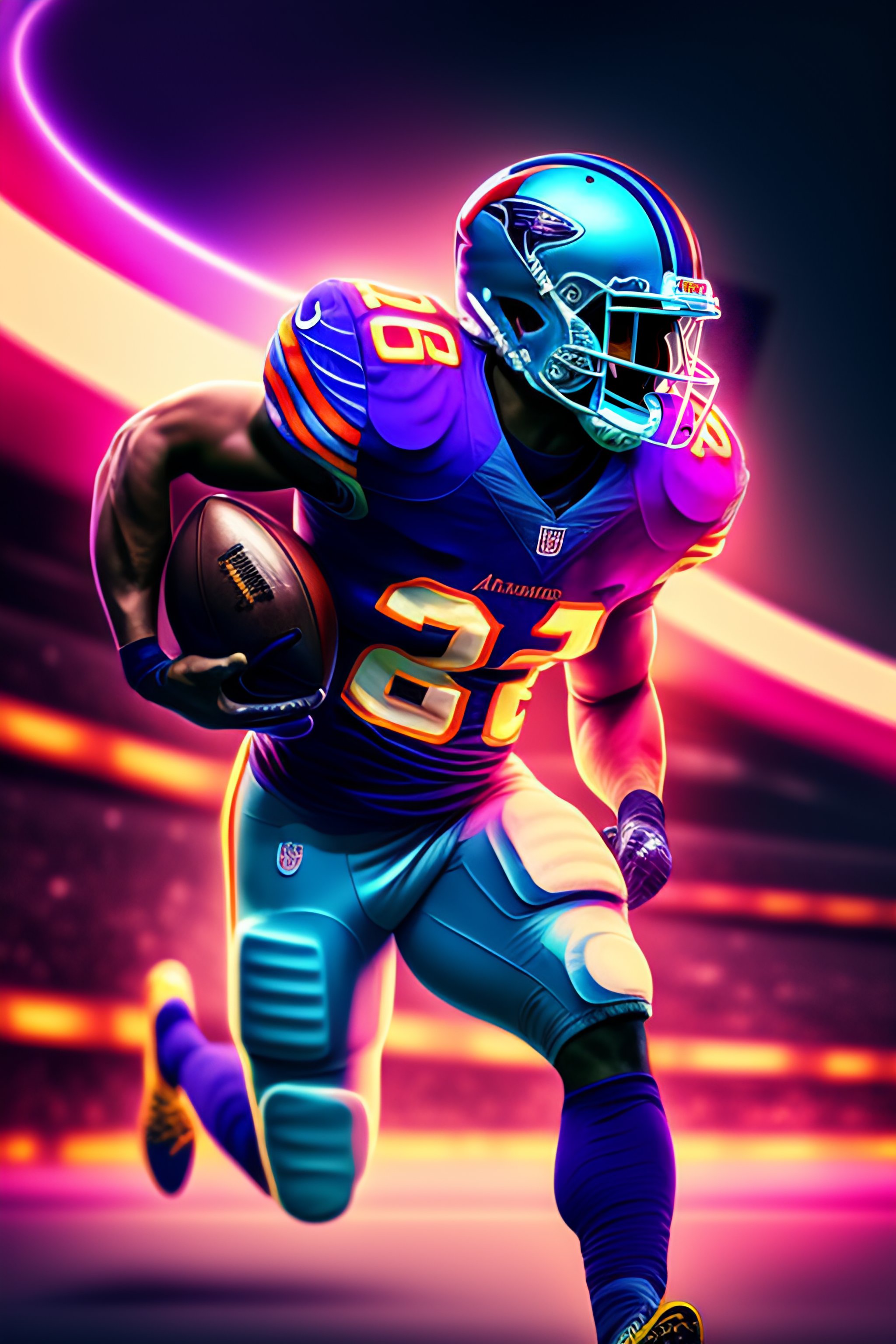 Lexica - American football super bowl concept, female soccer players, full  body speed, emotion, digital painting, space for type