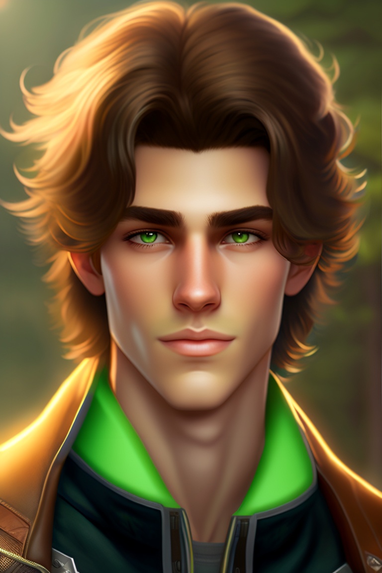 Lexica - Ethan, a spirited youth with unruly brown hair and piercing ...