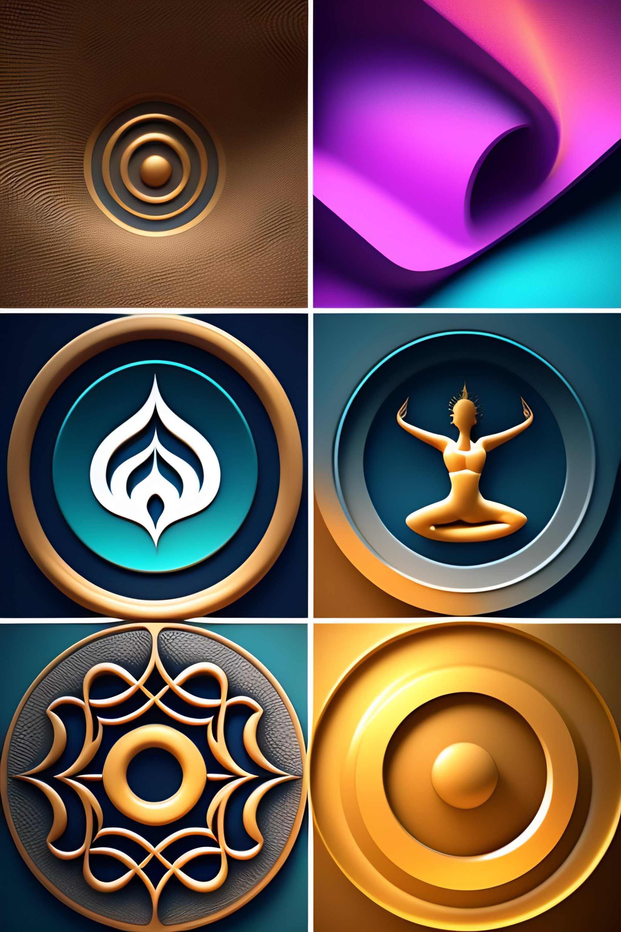 Lexica - 3d yoga interfacing texture image